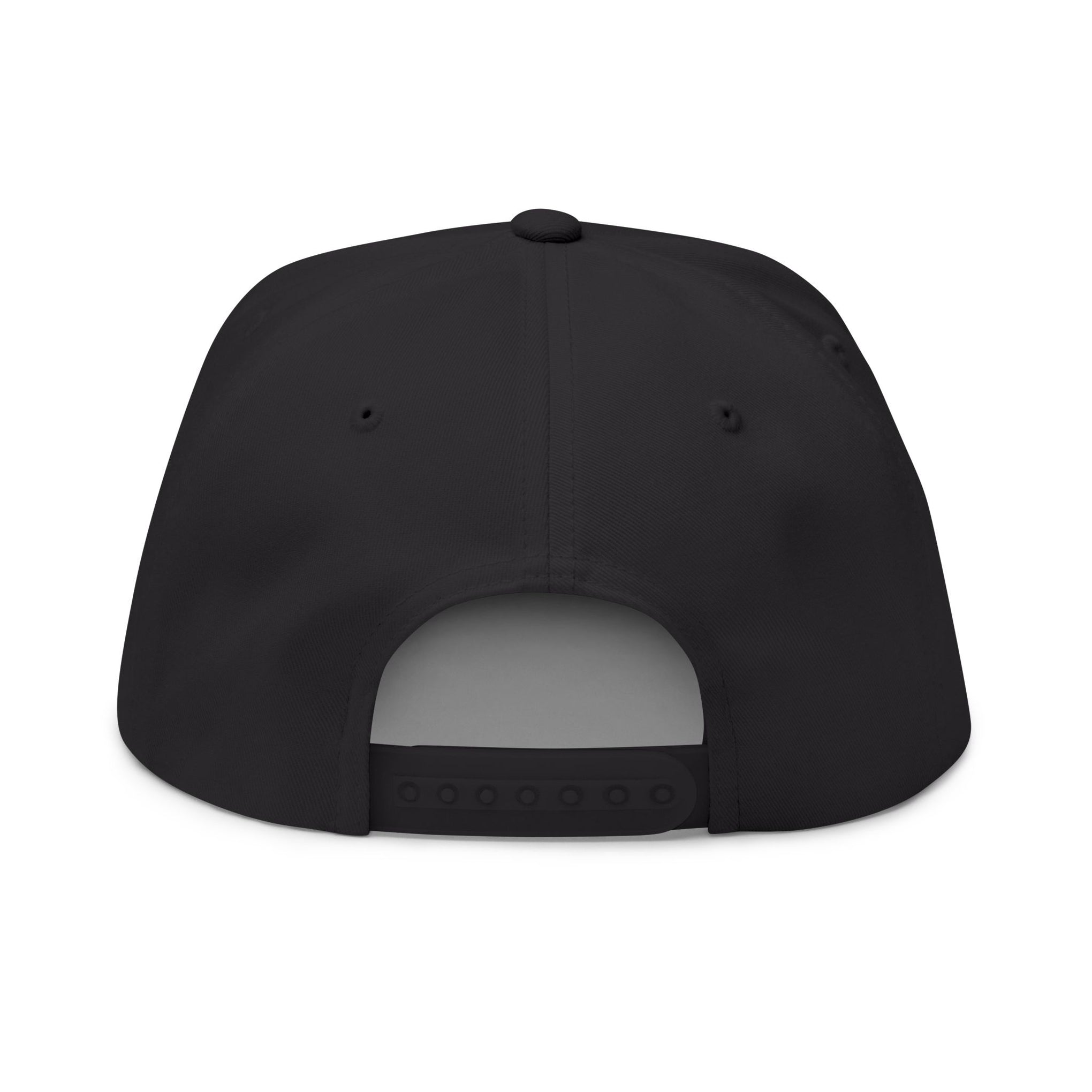Embroidered Flat Bill Cap — Gothic 'Filo' Logo Snapback