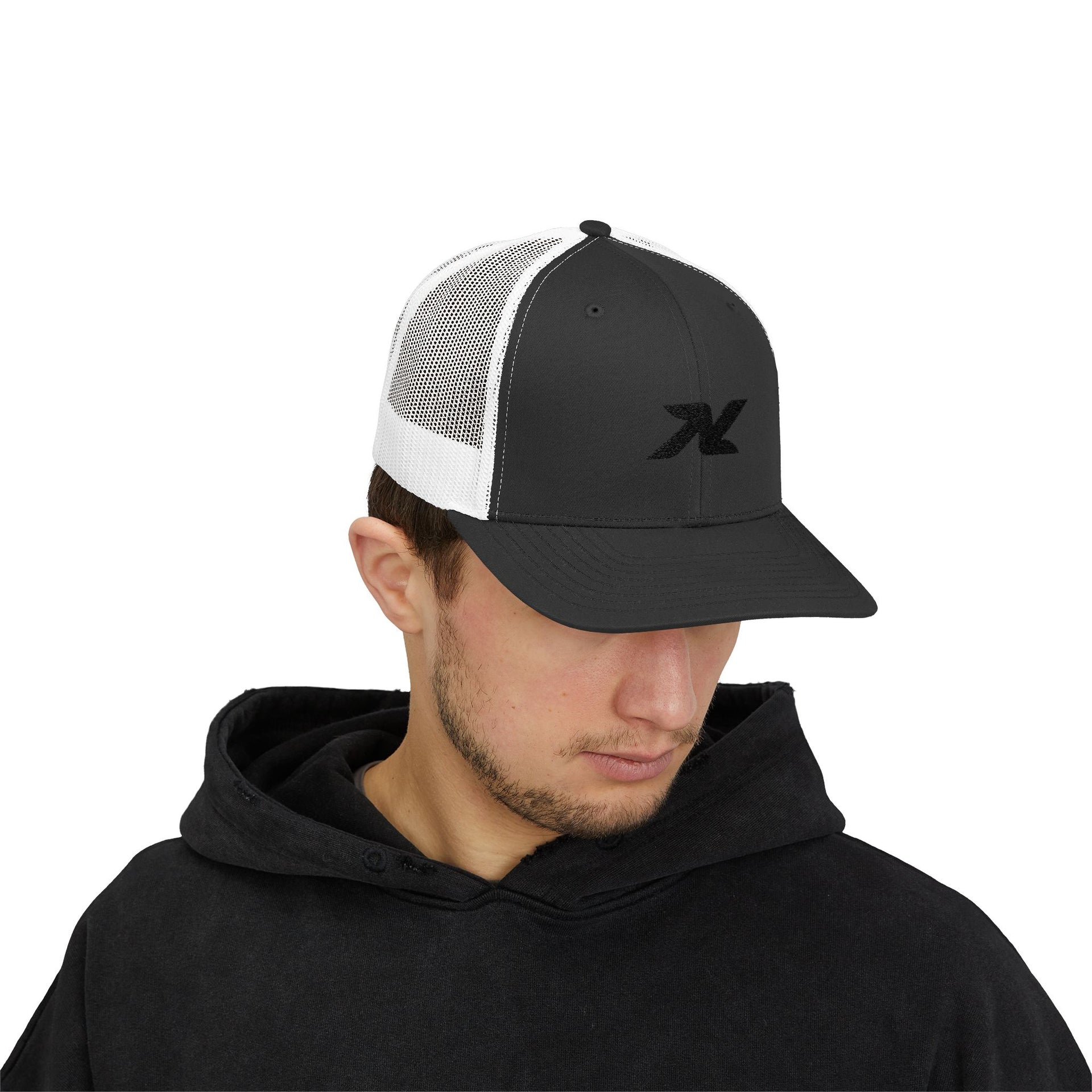 Trucker Cap — Minimal Black Logo Snapback