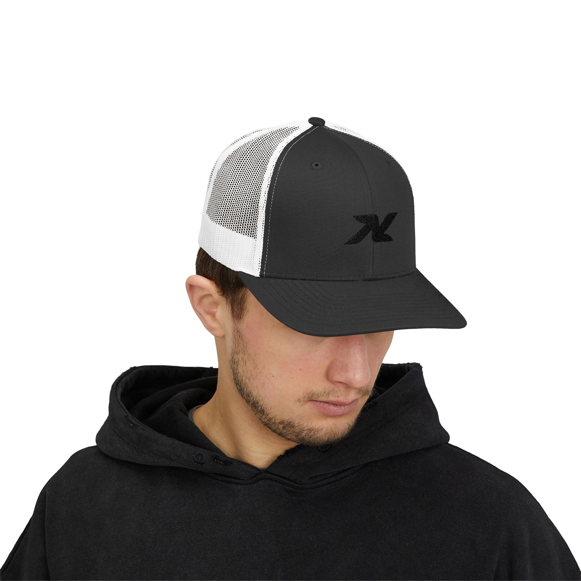 Trucker Cap — Minimal Black Logo Snapback