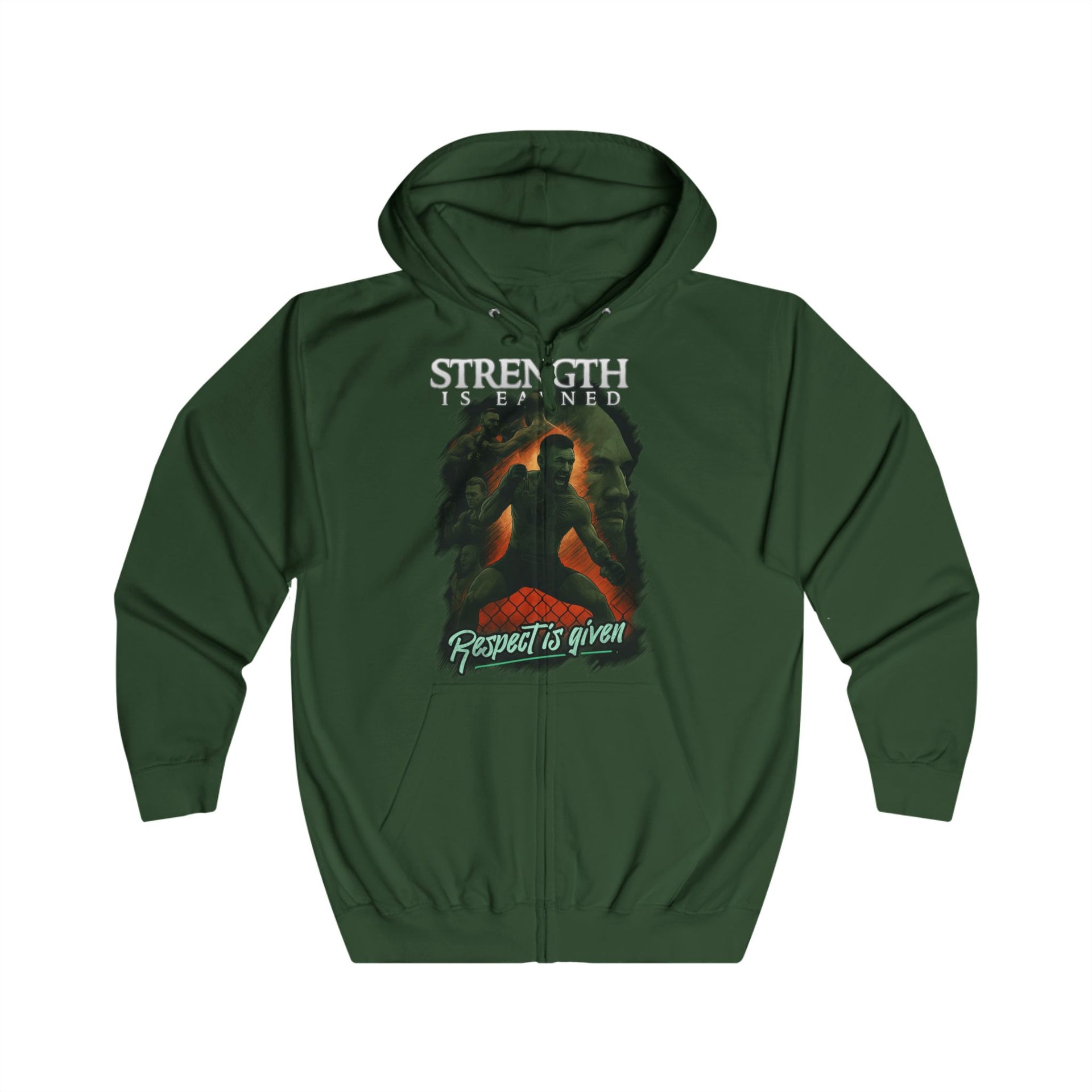 Zip Hoodie — 'Respect Is Given' Graphic Streetwear Zip-Up