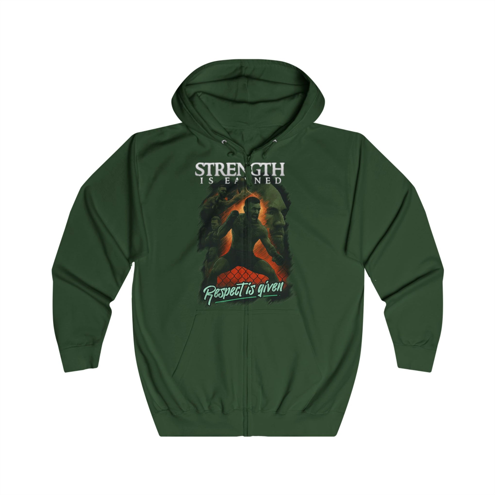 Zip Hoodie — 'Respect Is Given' Graphic Streetwear Zip-Up
