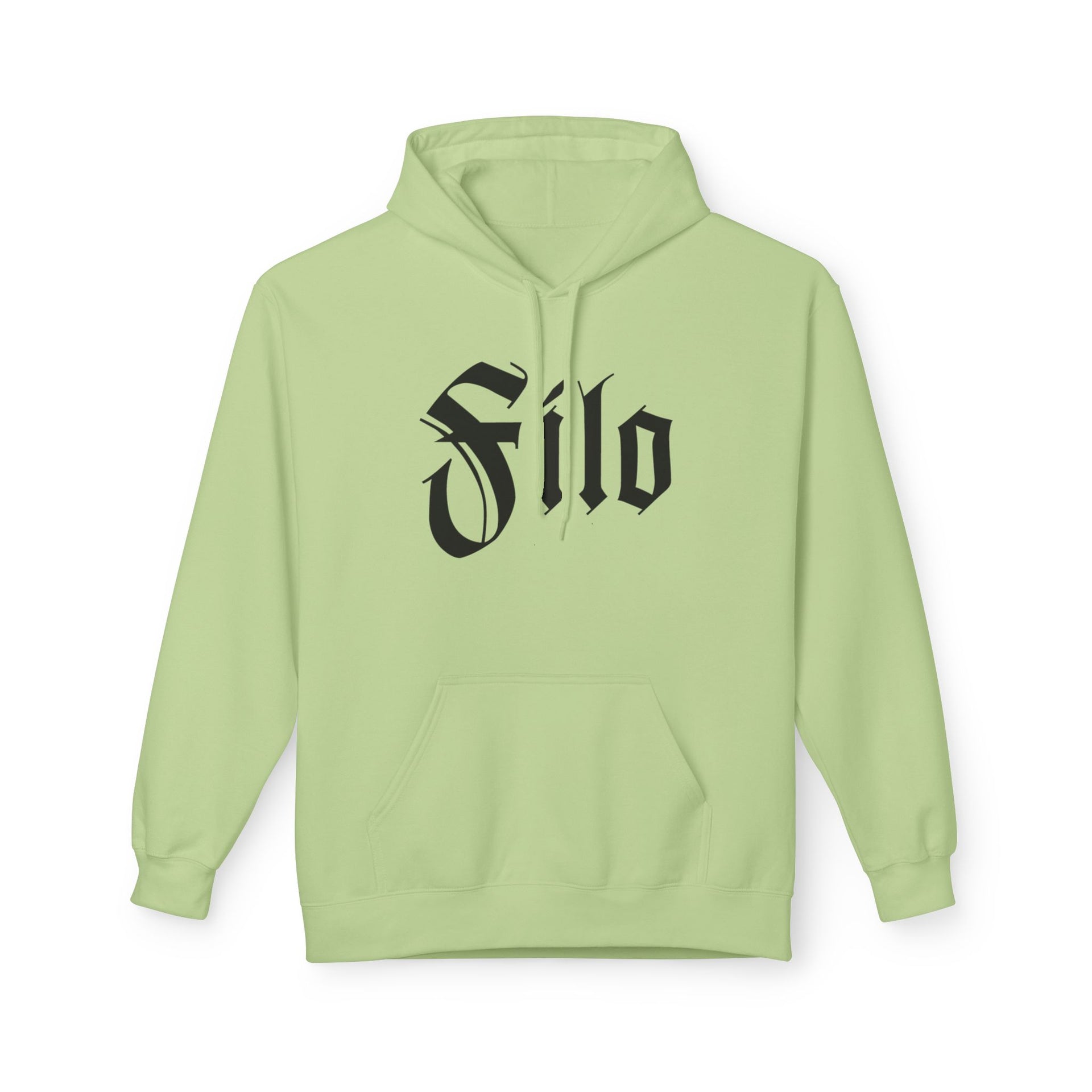 Filo Gothic Script Hoodie – Vintage Blackletter Logo Pullover