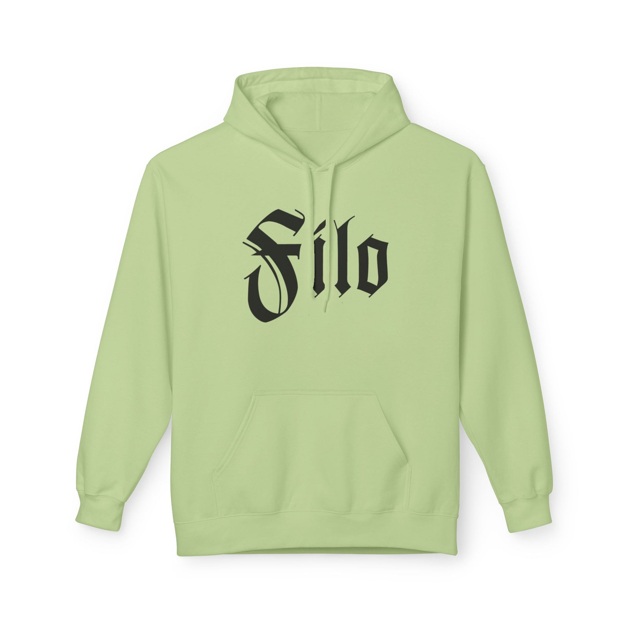 Filo Gothic Script Hoodie – Vintage Blackletter Logo Pullover