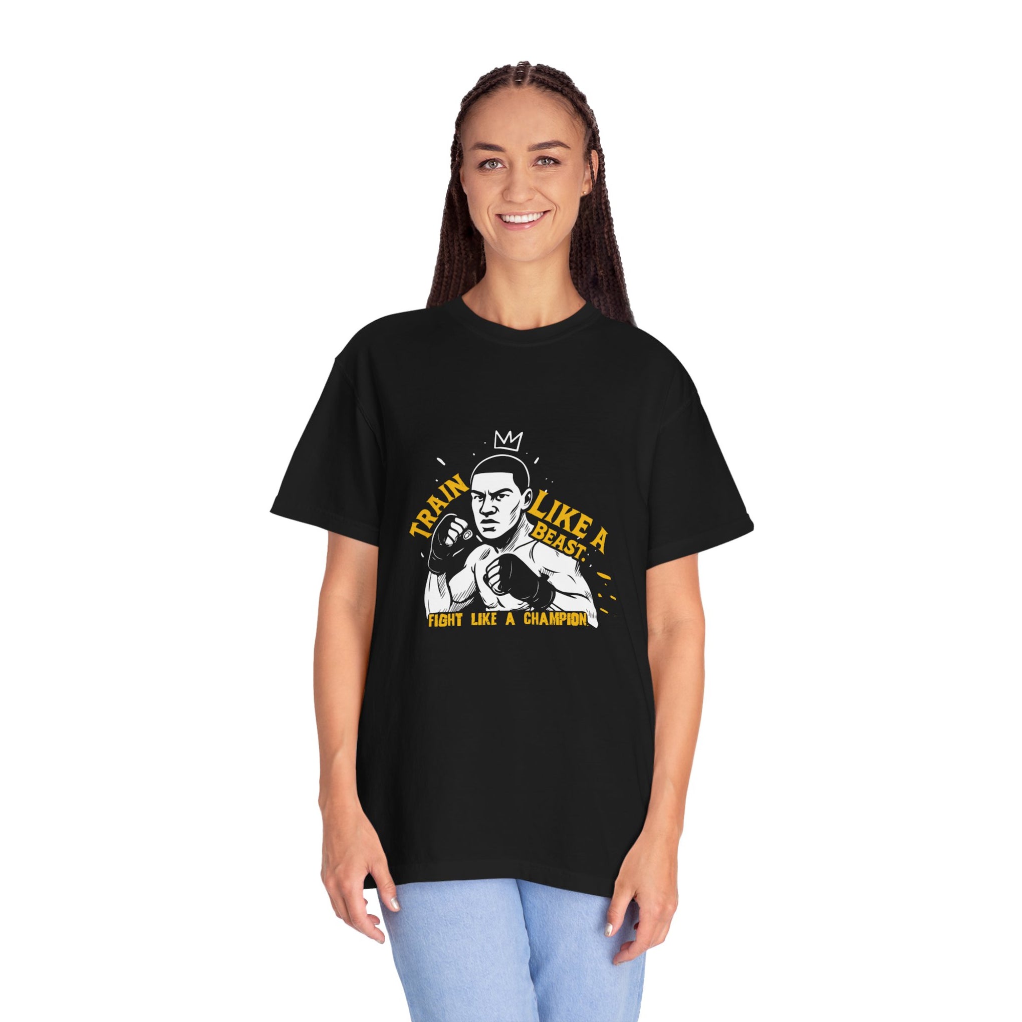Train Like A Beast T-Shirt — "Fight Like A Champion"