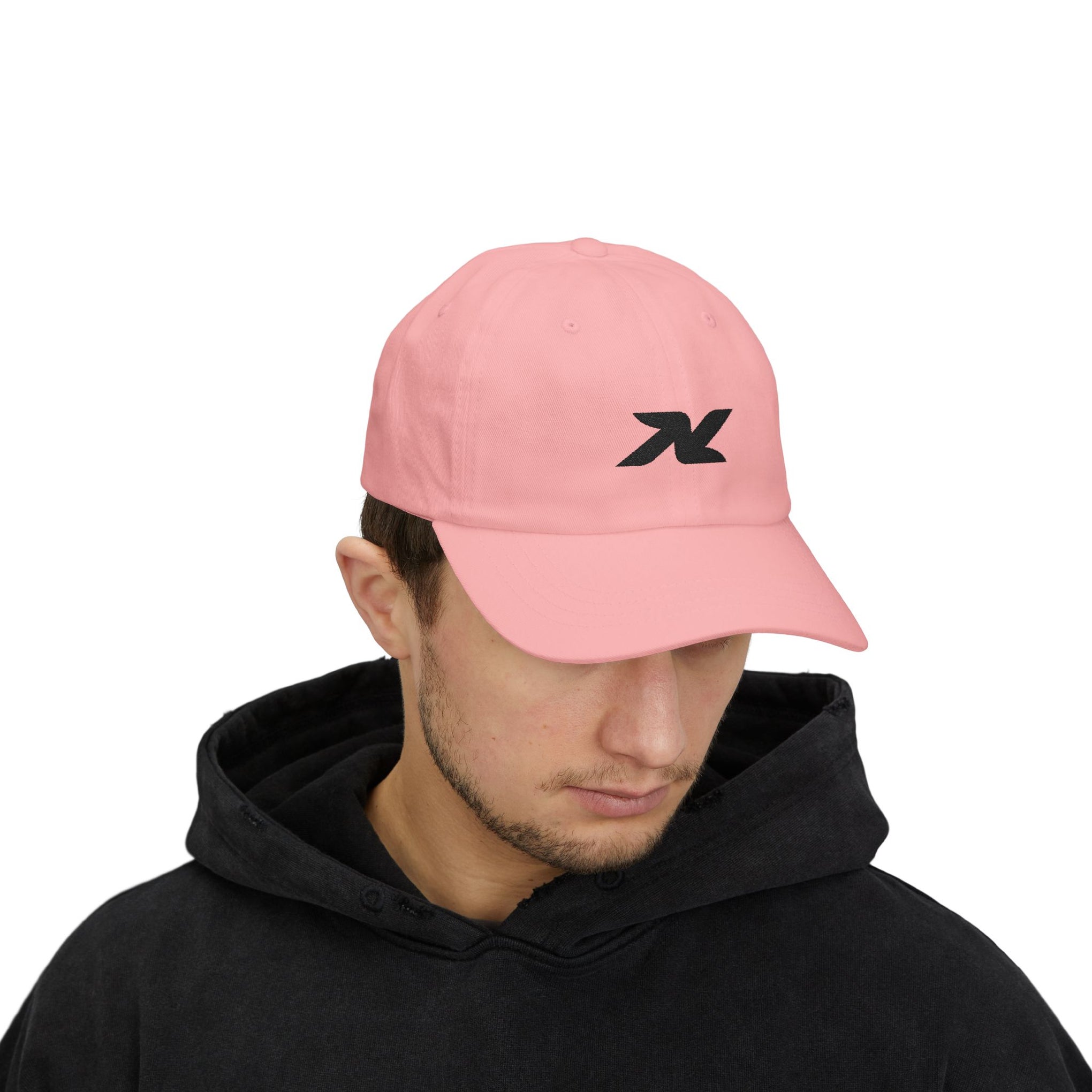 Dad Cap — Minimal Black 'X' Embroidered Logo