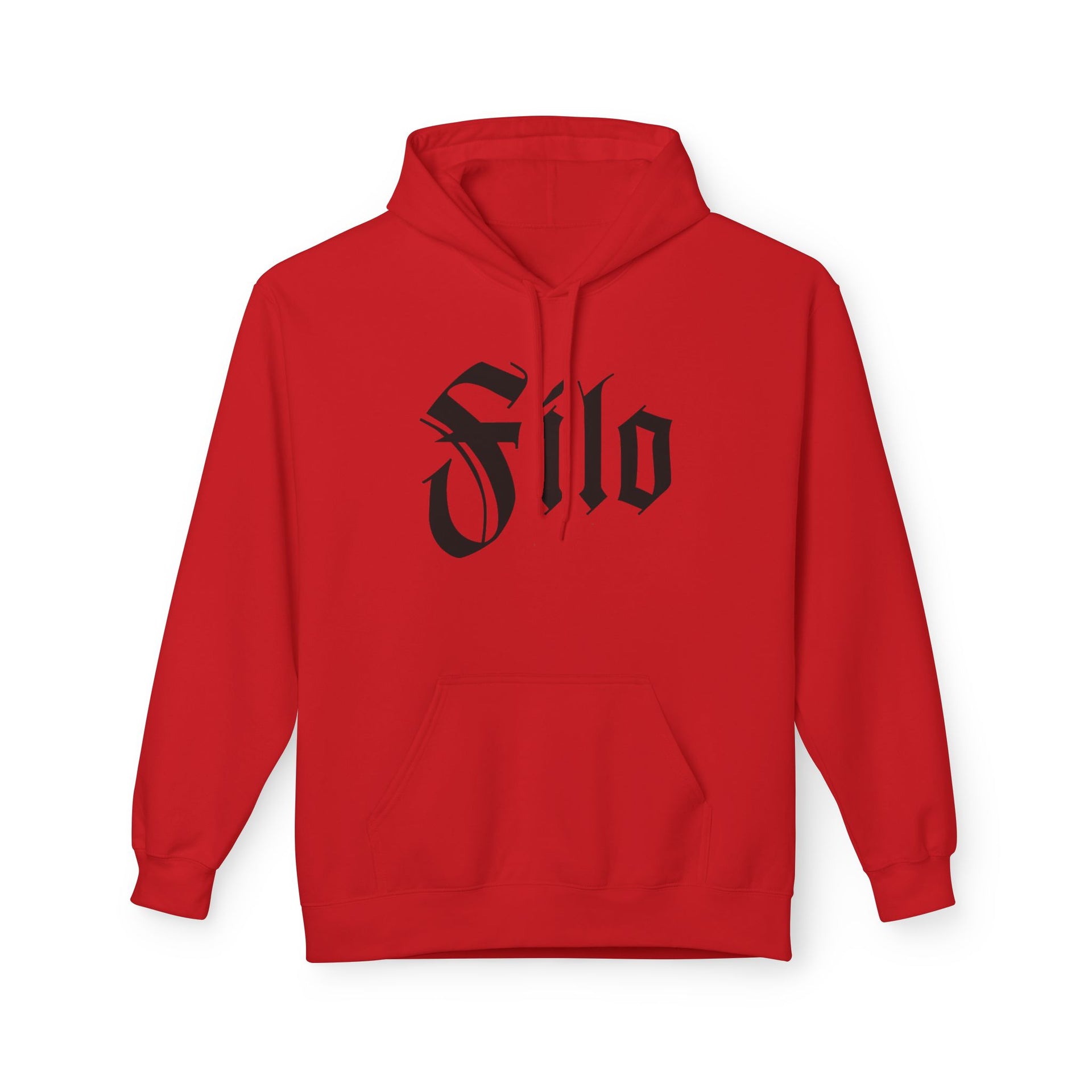 Filo Gothic Script Hoodie – Vintage Blackletter Logo Pullover
