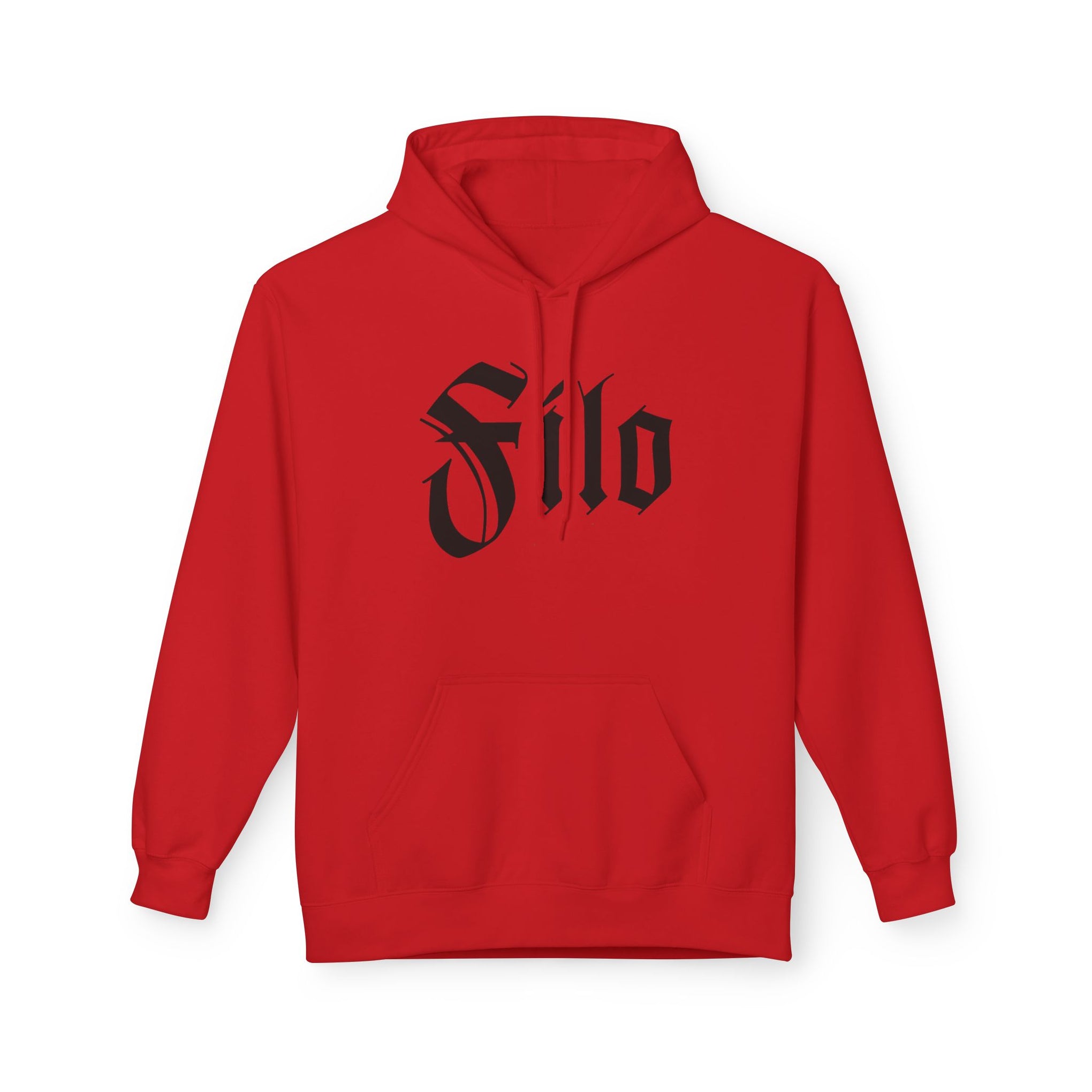 Filo Gothic Script Hoodie – Vintage Blackletter Logo Pullover