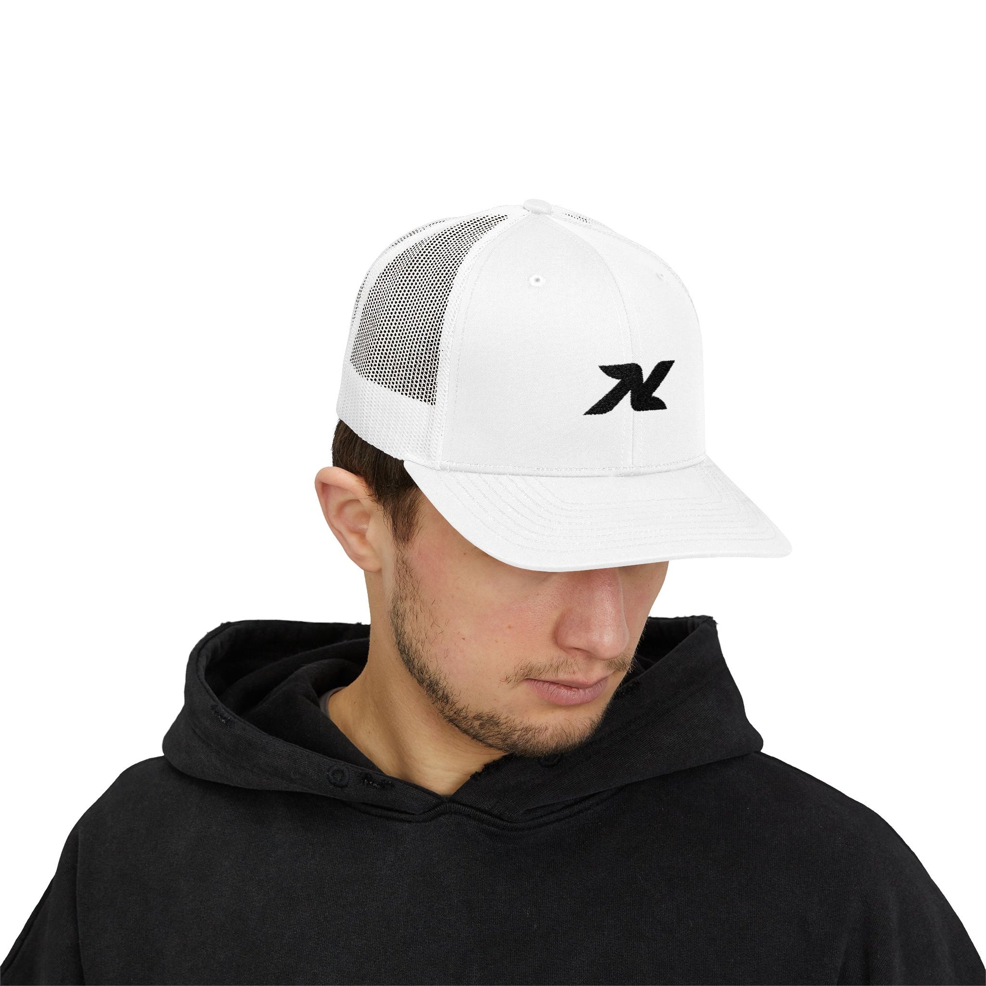 Trucker Cap — Minimal Black Logo Snapback