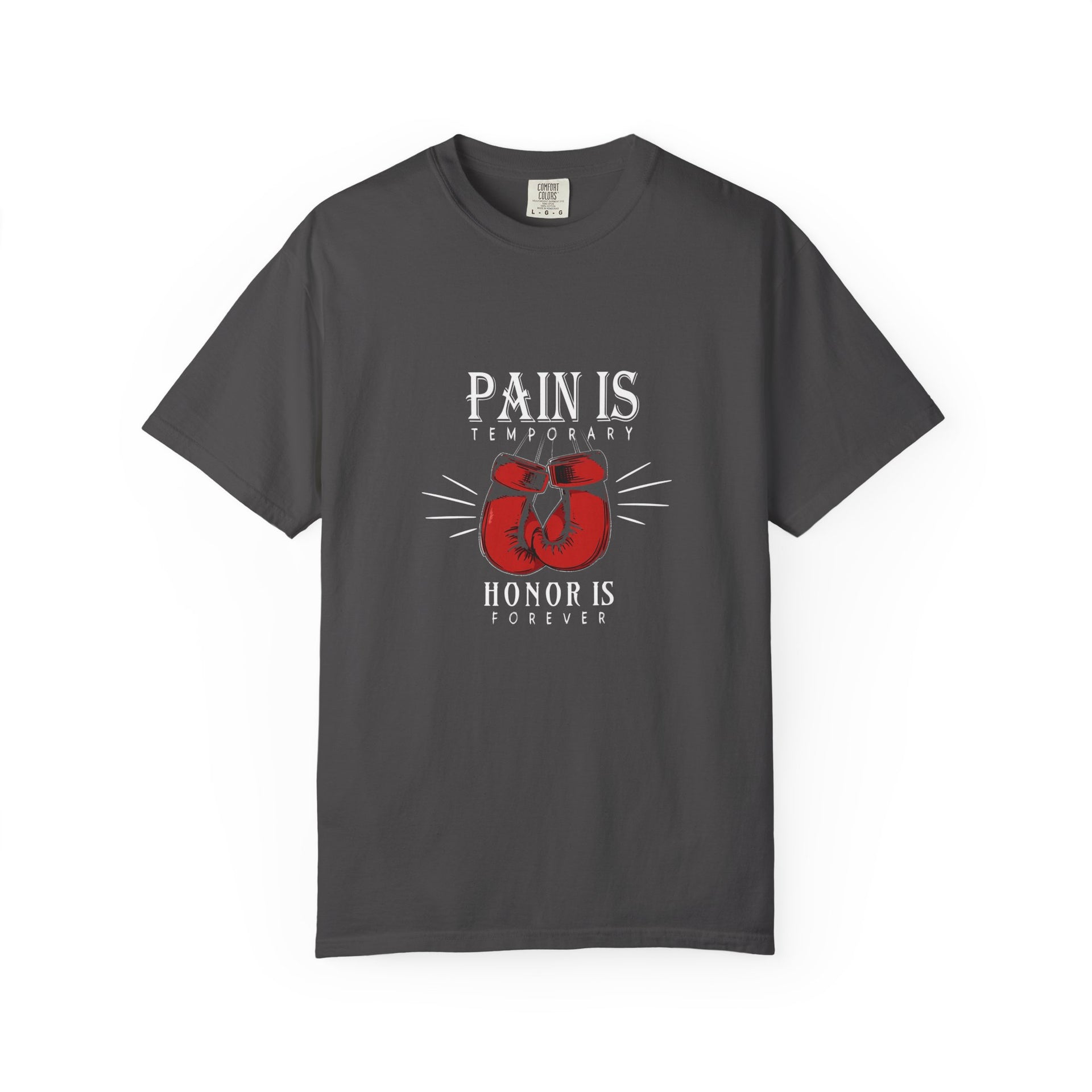 Boxing Gloves T-Shirt — "Pain is Temporary, Honor is Forever" Motivational Tee