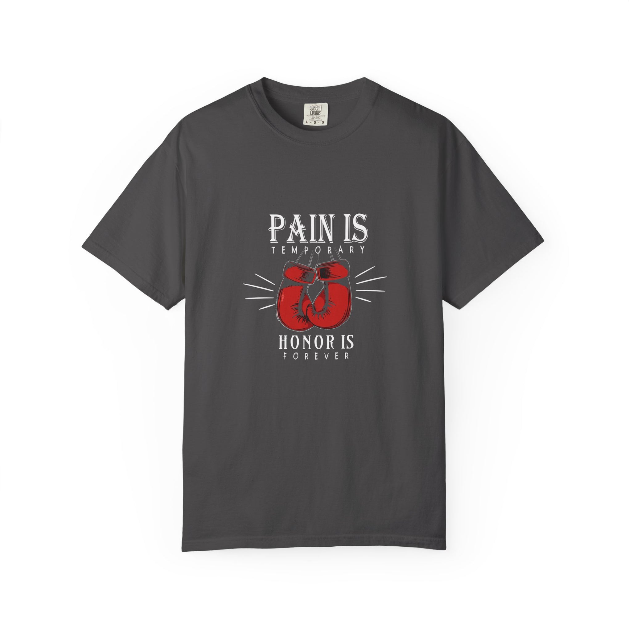 Boxing Gloves T-Shirt — "Pain is Temporary, Honor is Forever" Motivational Tee