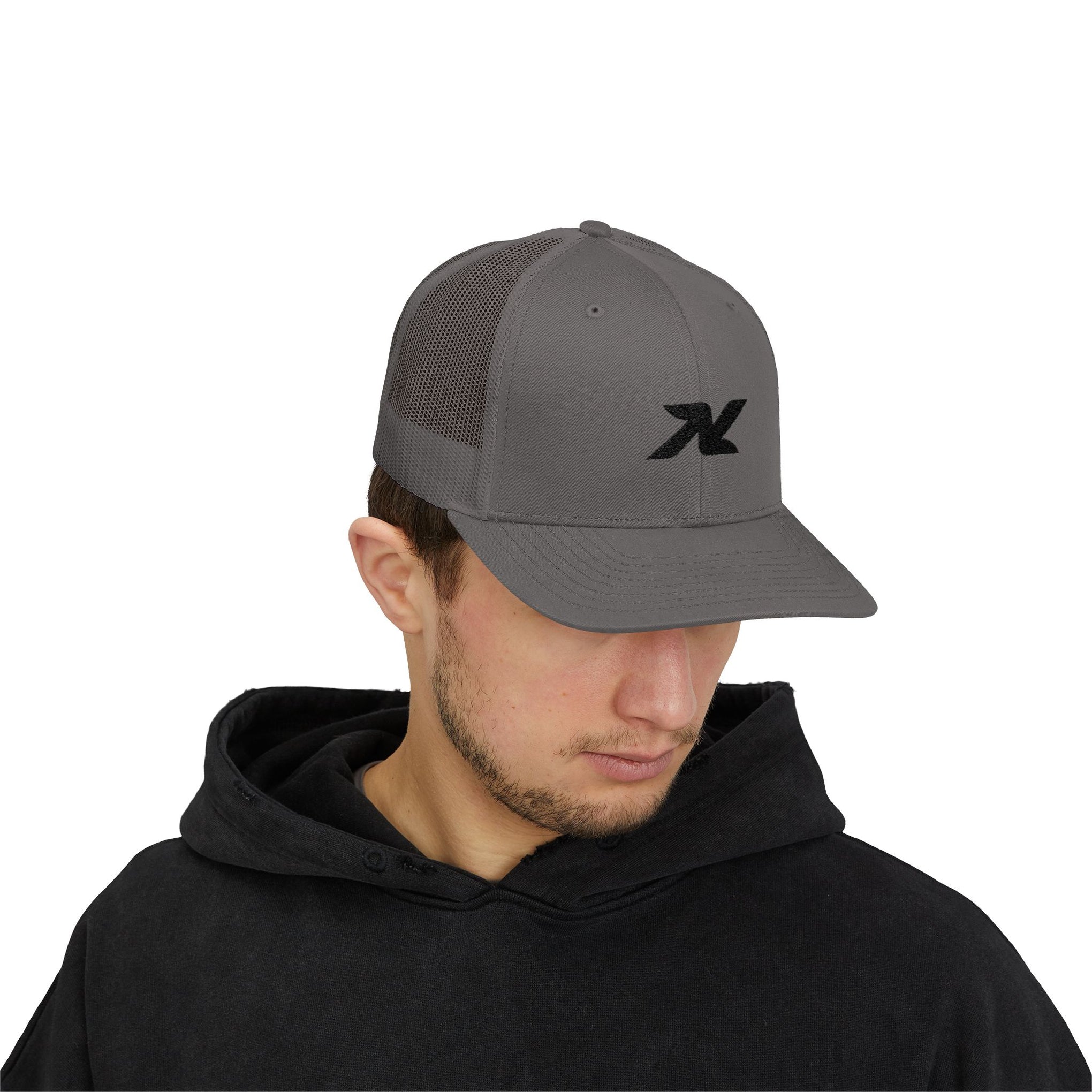 Trucker Cap — Minimal Black Logo Snapback