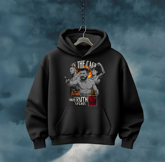 Zip Hoodie — Vintage Muscle Collage Graphic