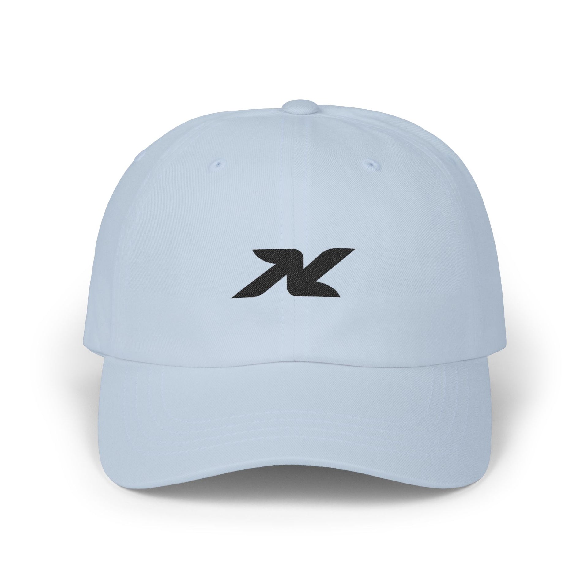 Dad Cap — Minimal Black 'X' Embroidered Logo