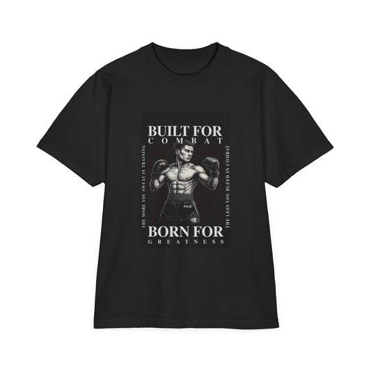 Boxing Graphic T-Shirt — "Built for Combat, Born for" Vintage Fighter Design