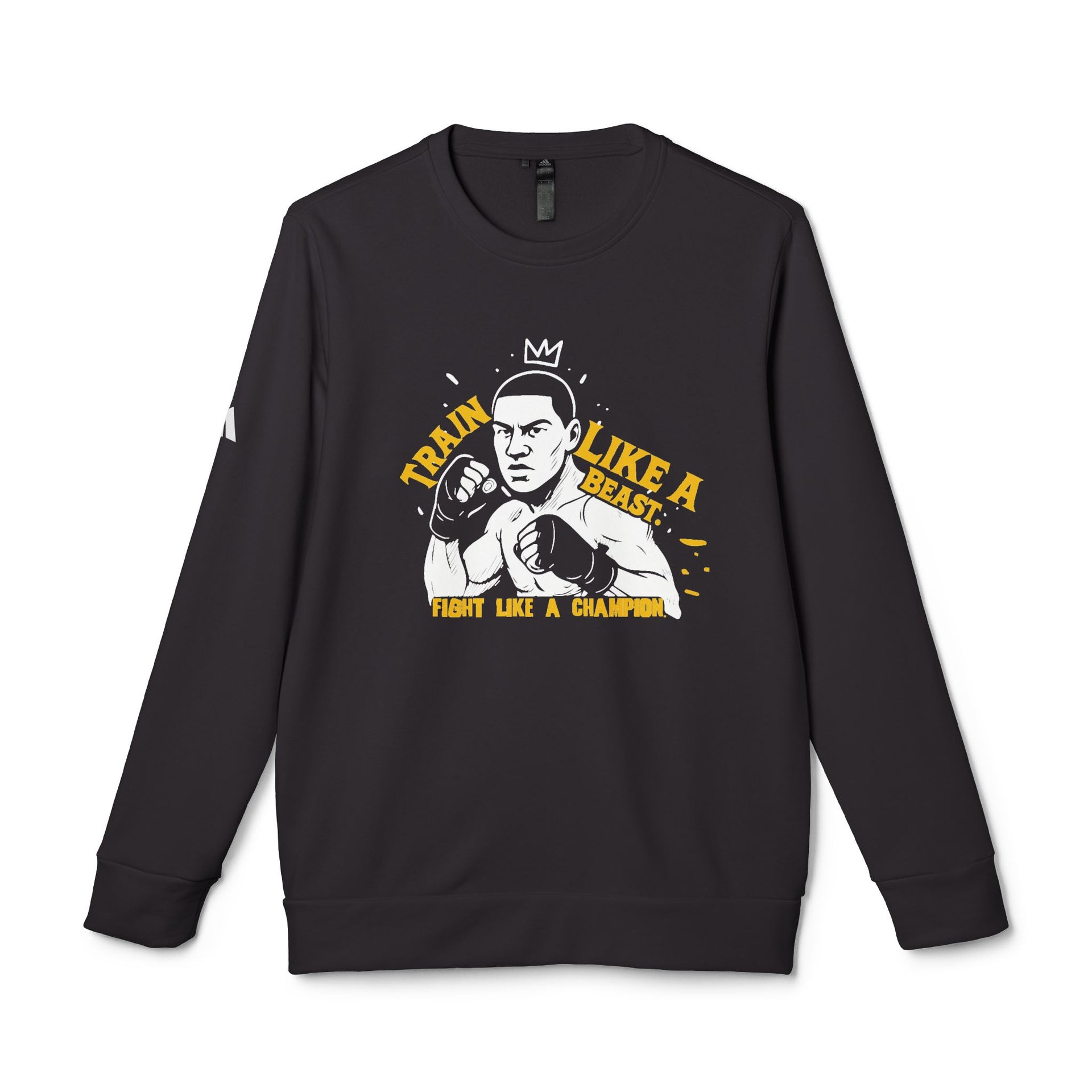 Boxing Crewneck Sweatshirt – "Train Like a Beast, Fight Like a Champion" Motivational Gym Sweatshirt