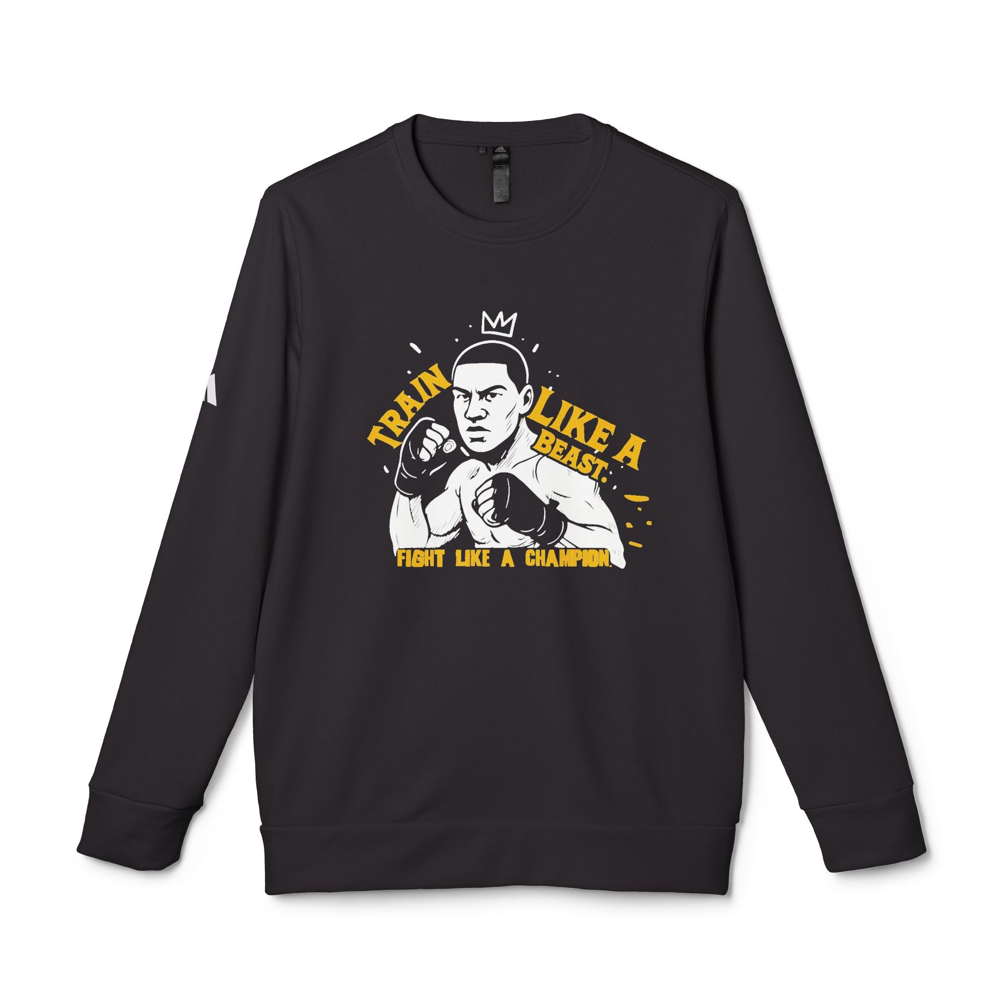 Boxing Crewneck Sweatshirt – "Train Like a Beast, Fight Like a Champion" Motivational Gym Sweatshirt