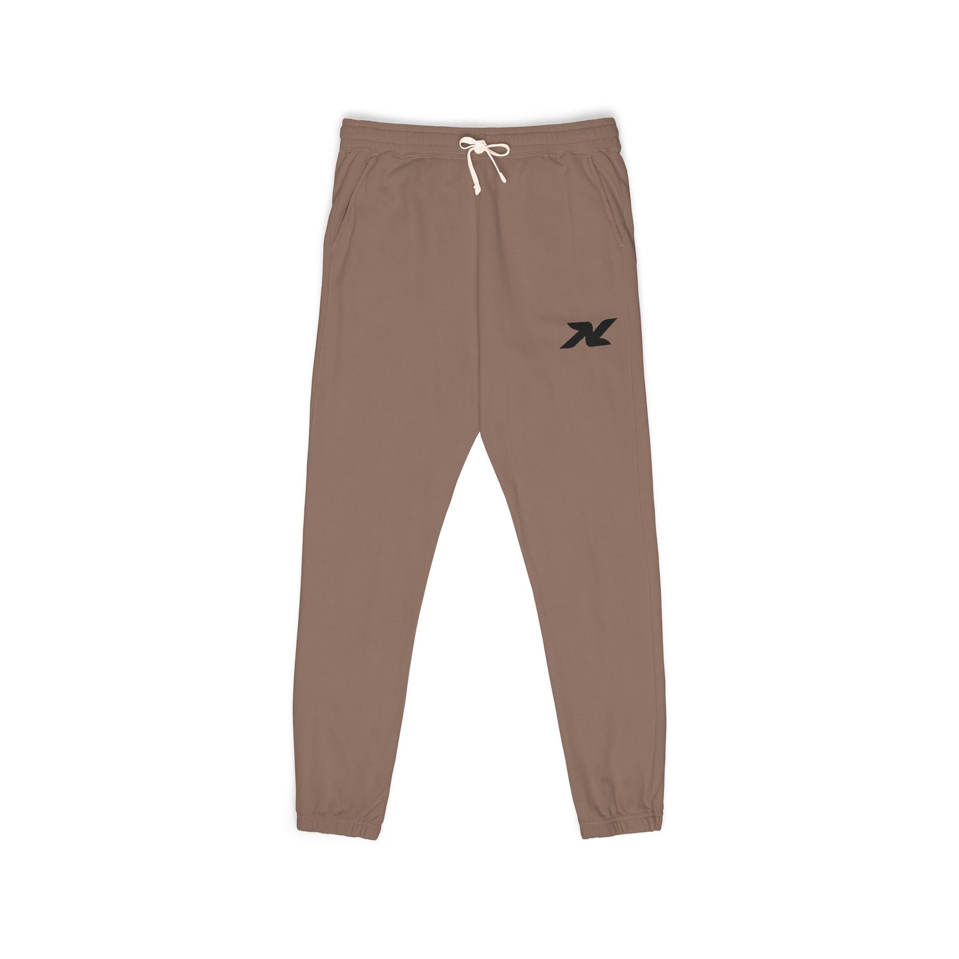 Garment-Dyed Fleece Sweatpants — Minimal Logo Joggers