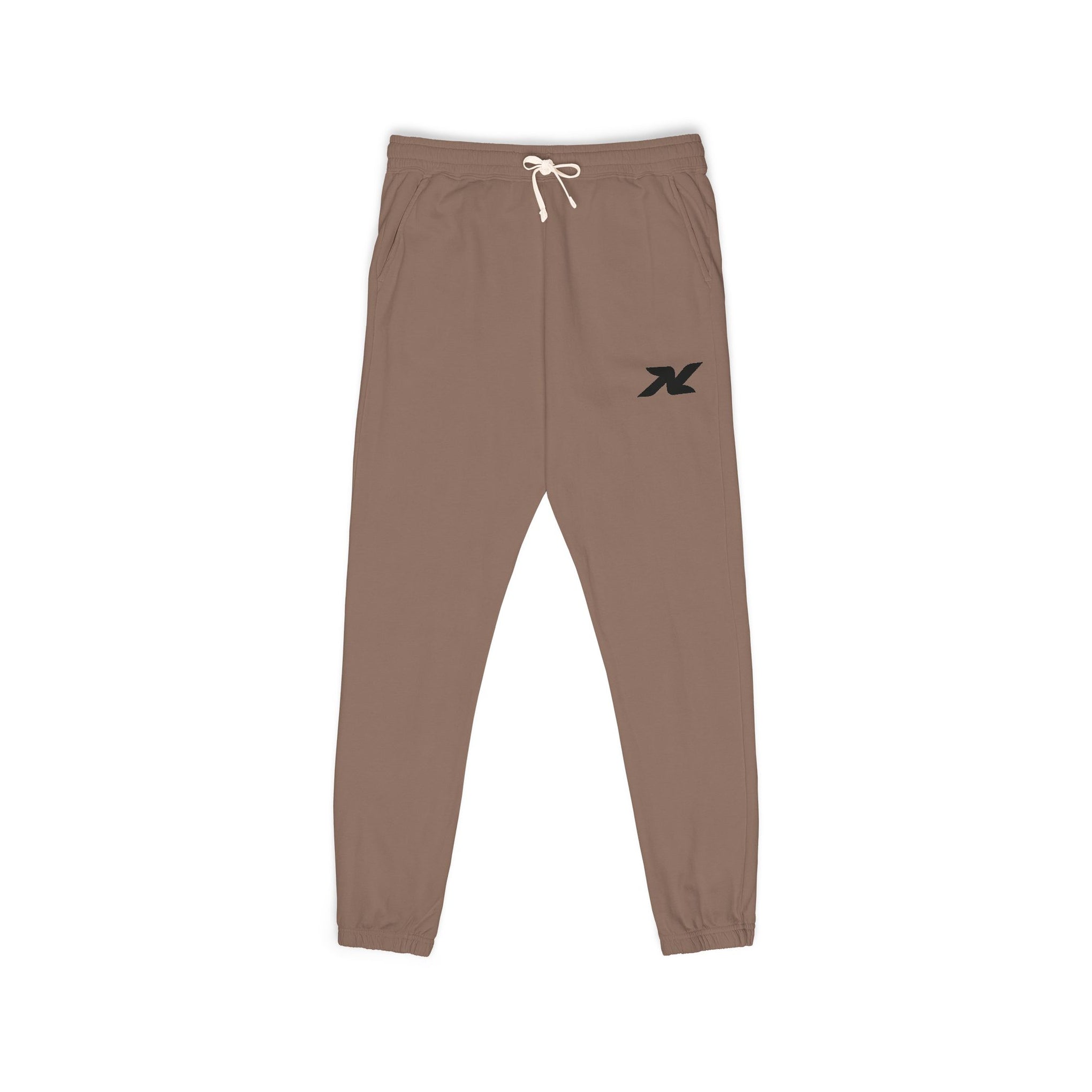 Garment-Dyed Fleece Sweatpants — Minimal Logo Joggers
