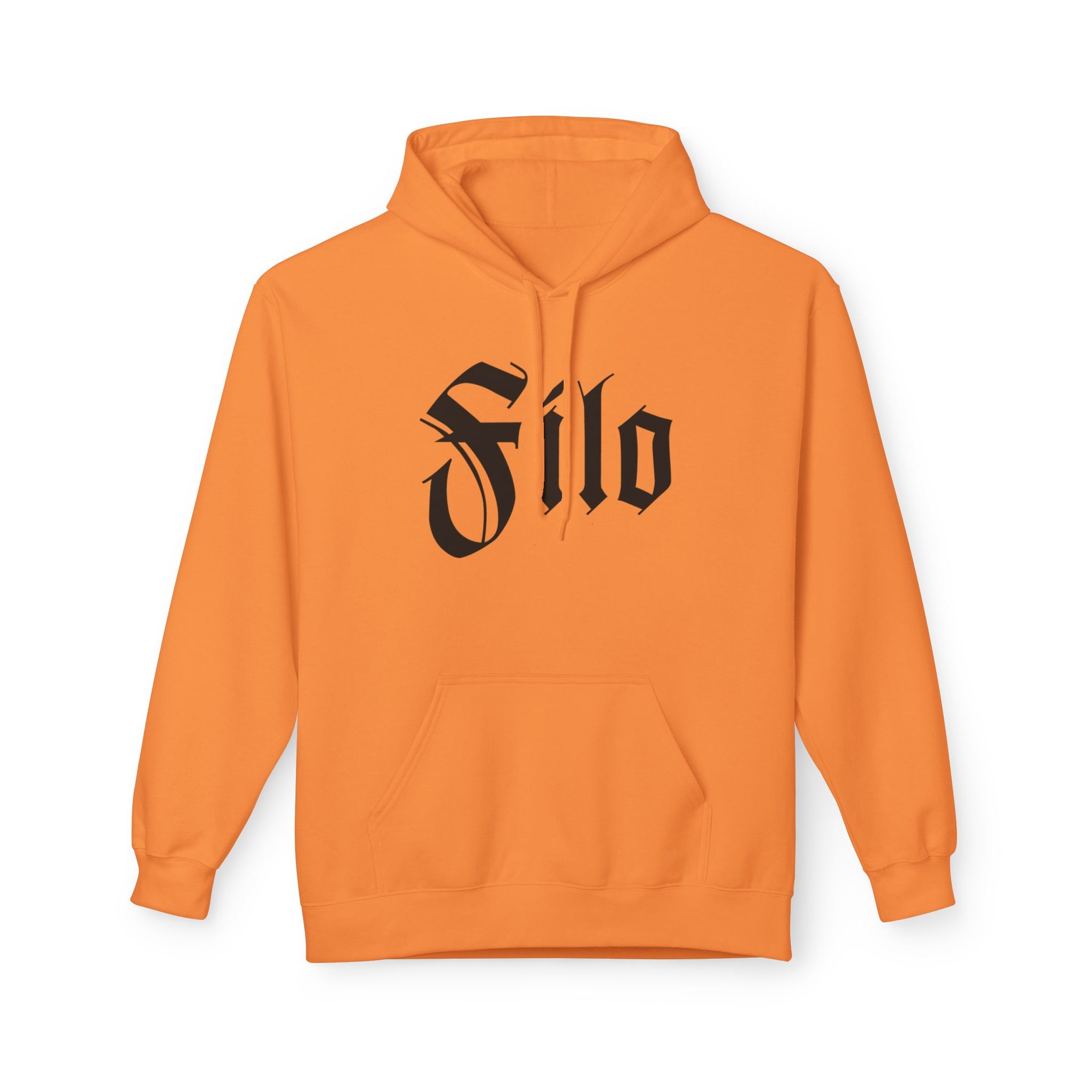 Filo Gothic Script Hoodie – Vintage Blackletter Logo Pullover