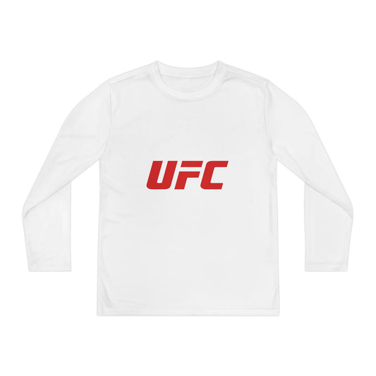 Youth Long Sleeve Tee – Red UFC Logo Sports Shirt