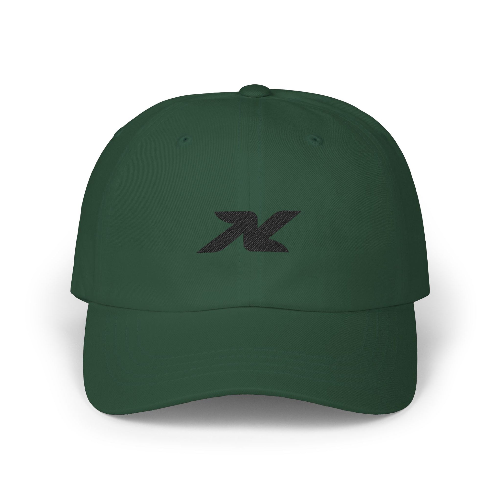Dad Cap — Minimal Black 'X' Embroidered Logo