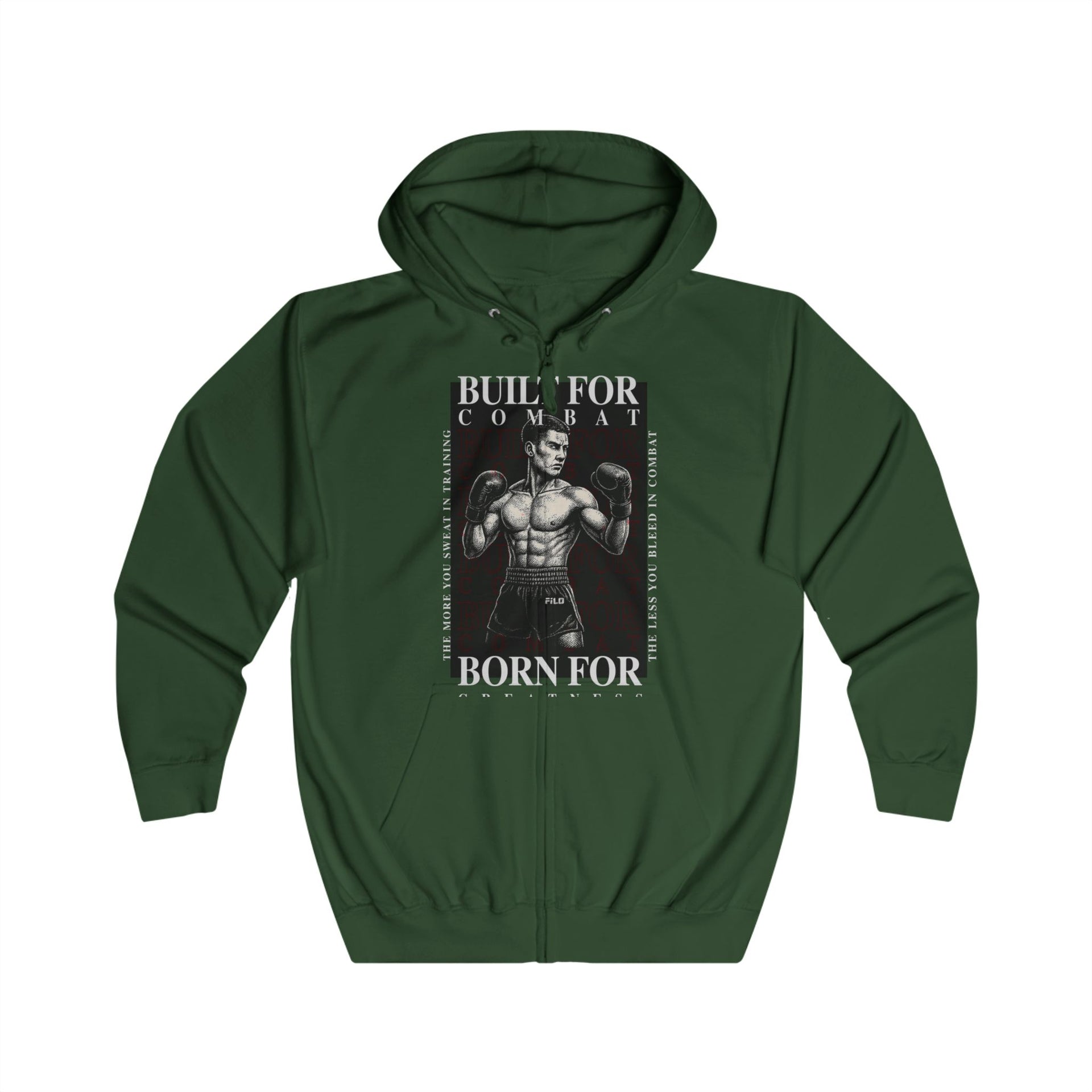 Boxing 'Built for Combat, Born for' Zip Hoodie