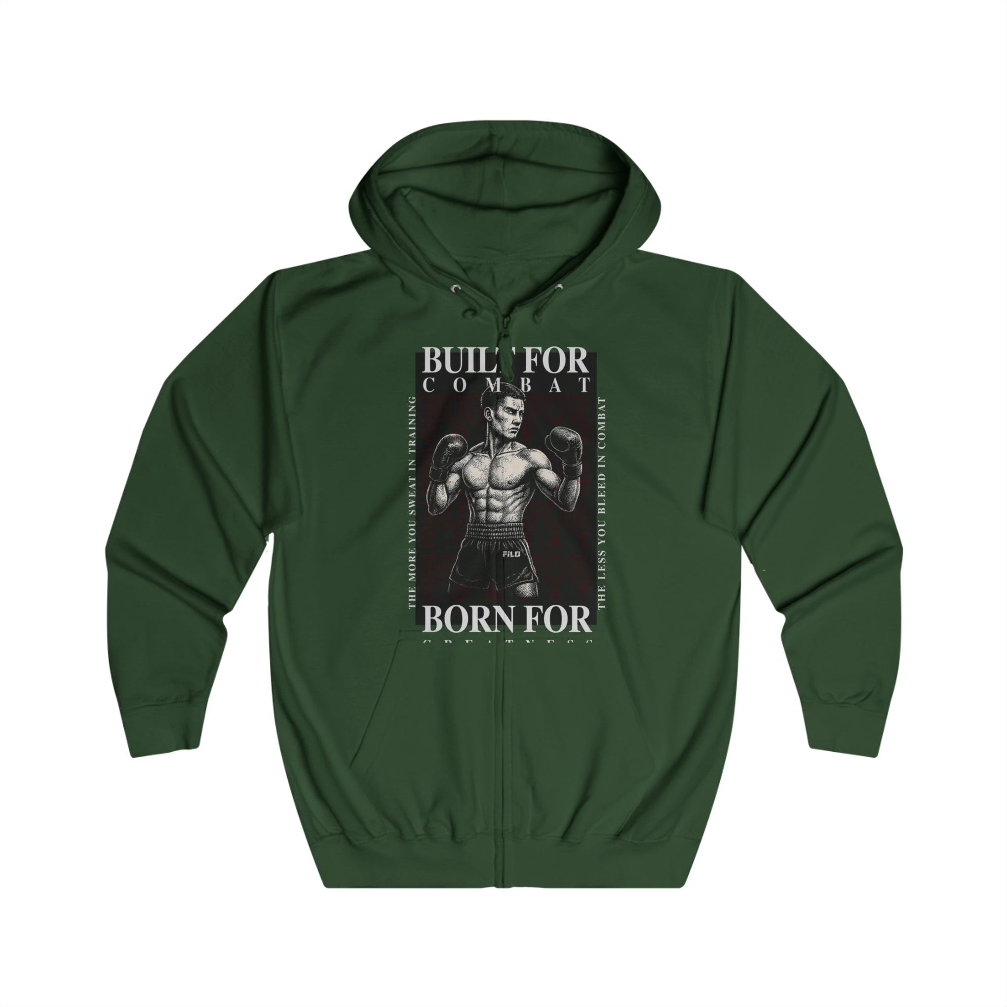 Boxing 'Built for Combat, Born for' Zip Hoodie