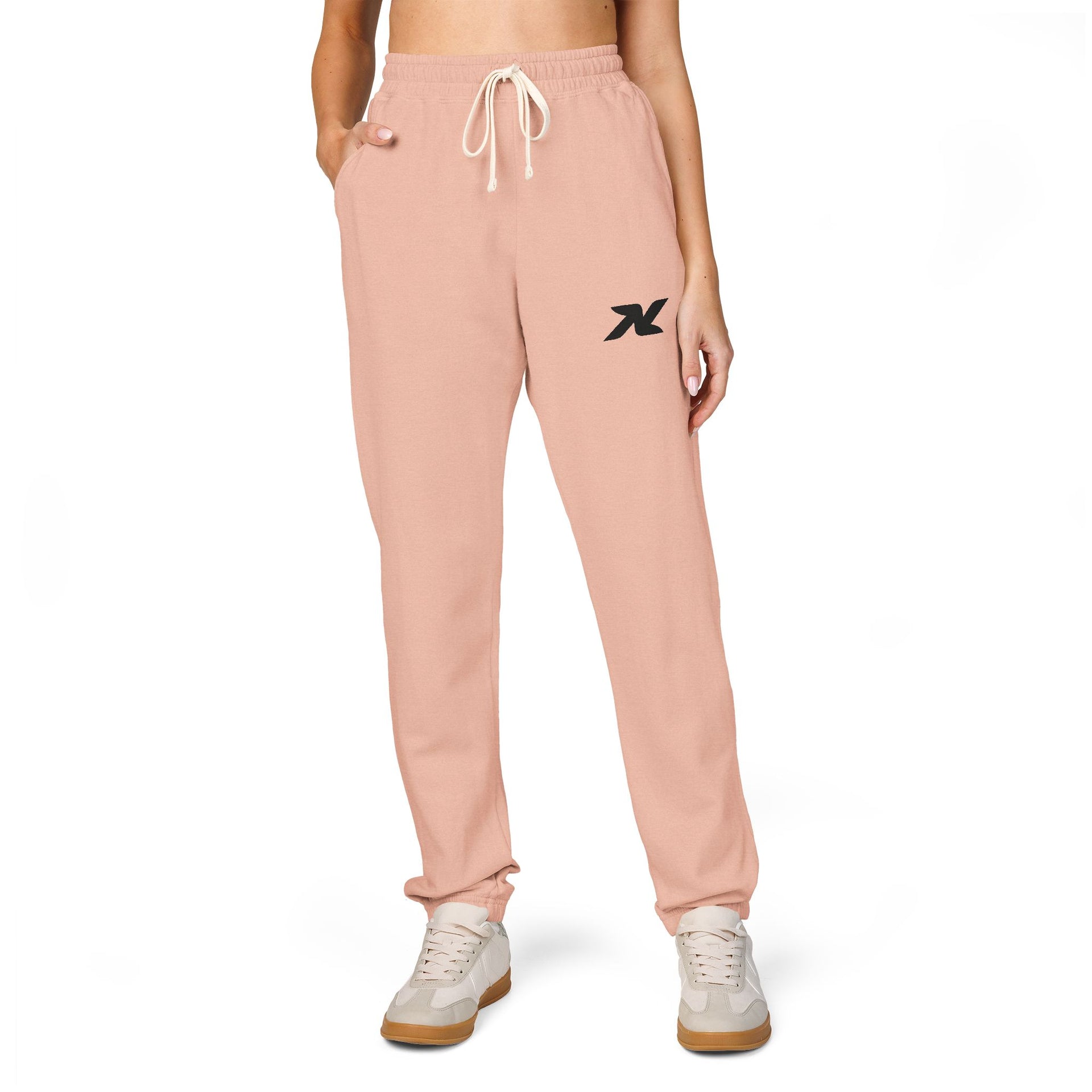 Garment-Dyed Fleece Sweatpants — Minimal Logo Joggers