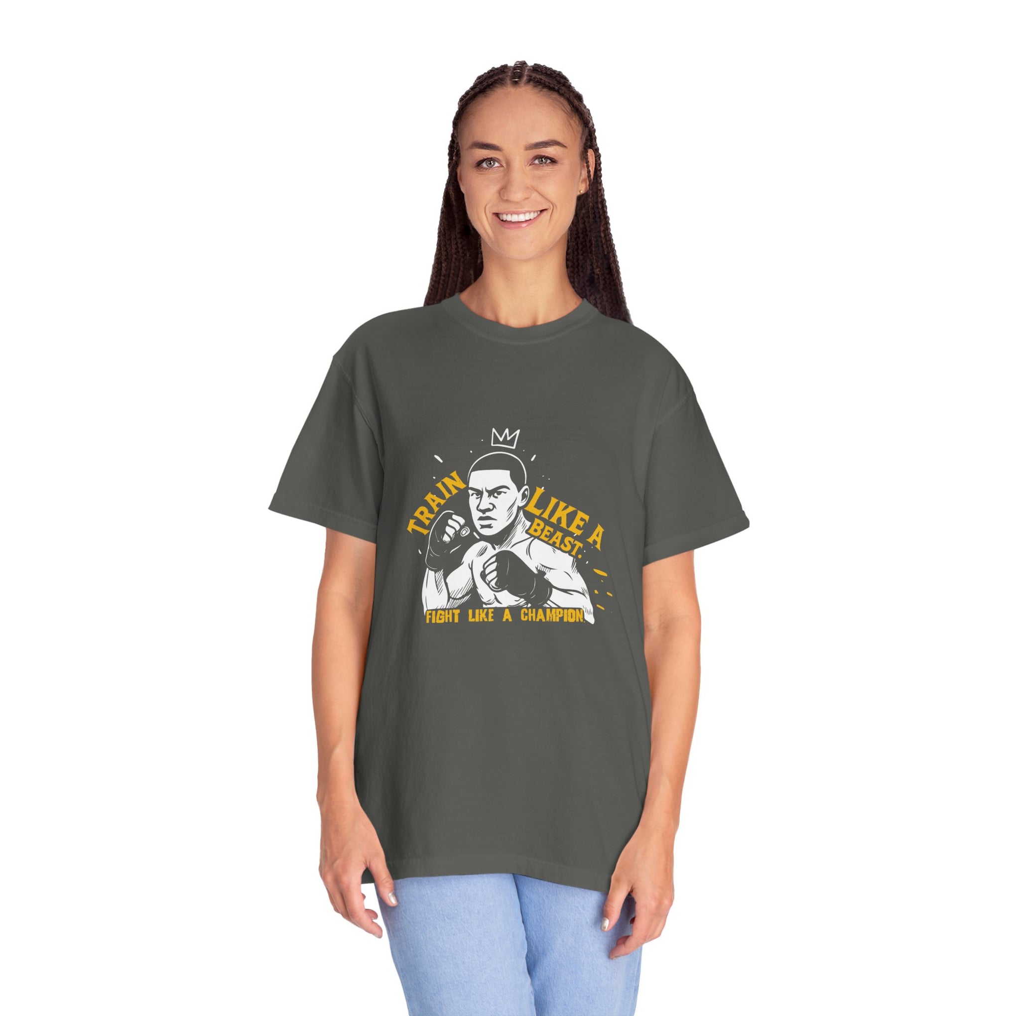 Train Like A Beast T-Shirt — "Fight Like A Champion"