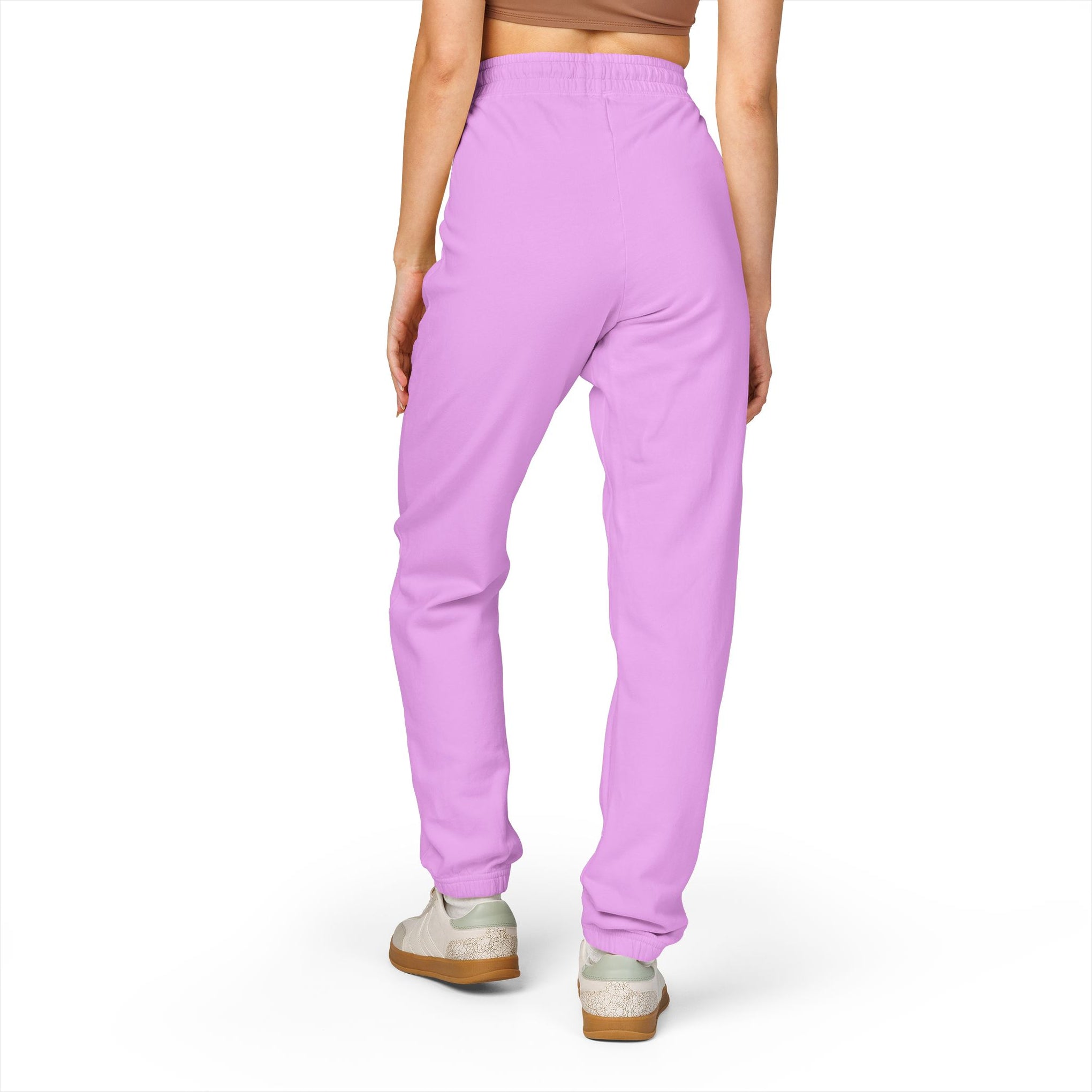 Garment-Dyed Fleece Sweatpants — Minimal Logo Joggers