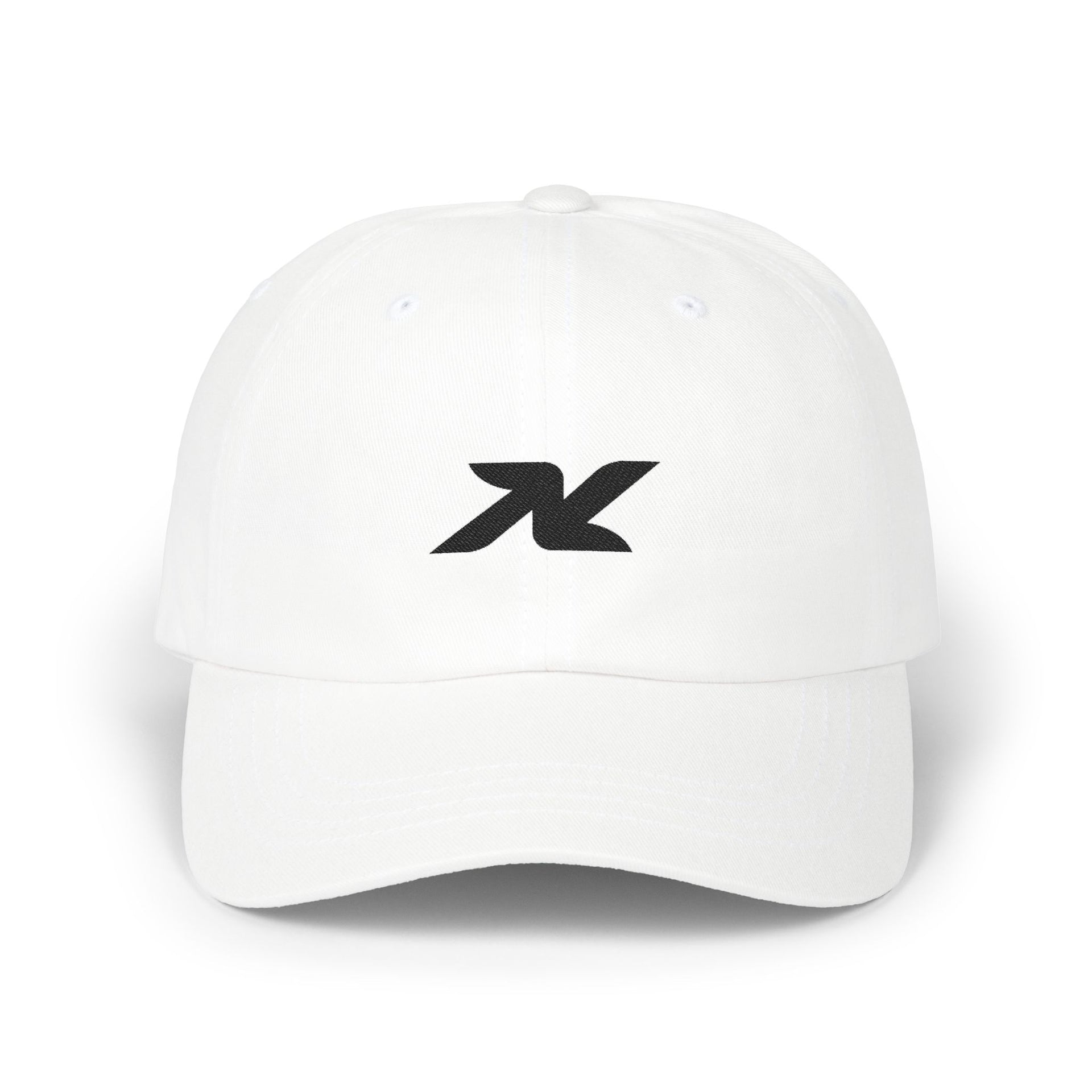 Dad Cap — Minimal Black 'X' Embroidered Logo