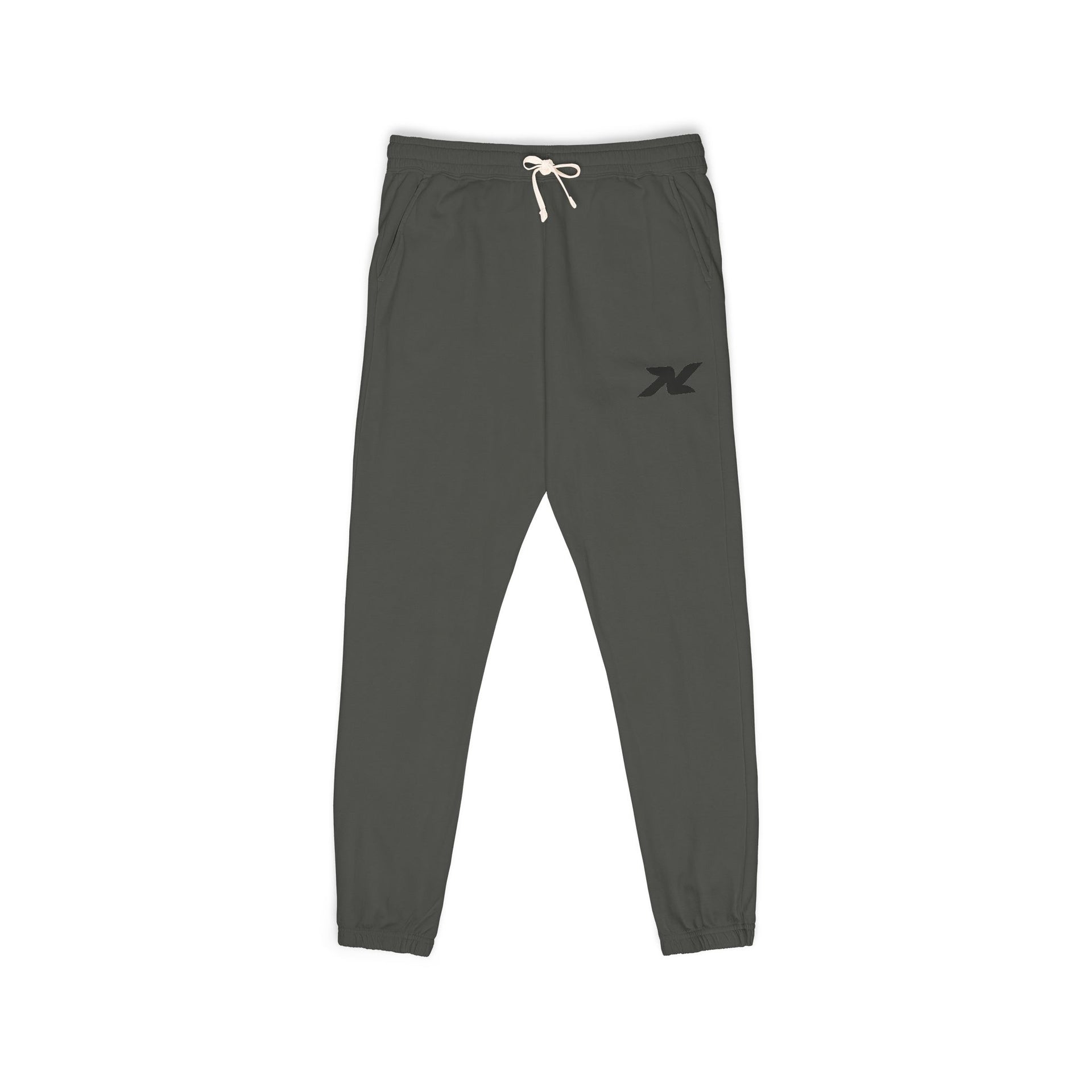 Garment-Dyed Fleece Sweatpants — Minimal Logo Joggers