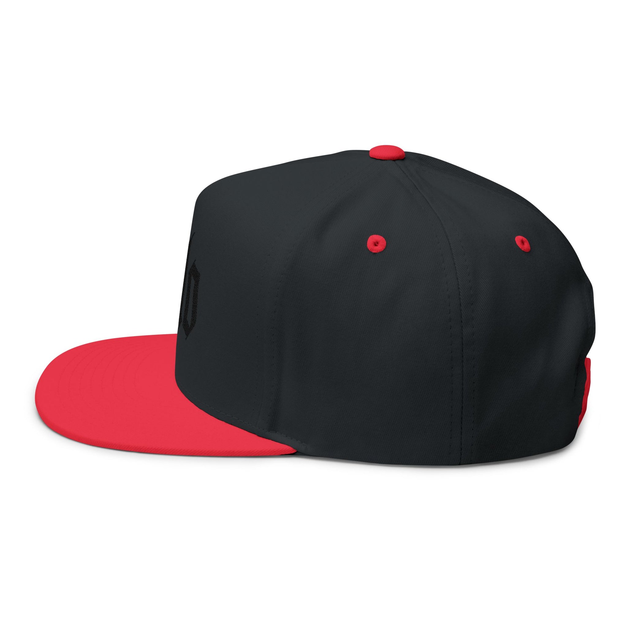 Embroidered Flat Bill Cap — Gothic 'Filo' Logo Snapback