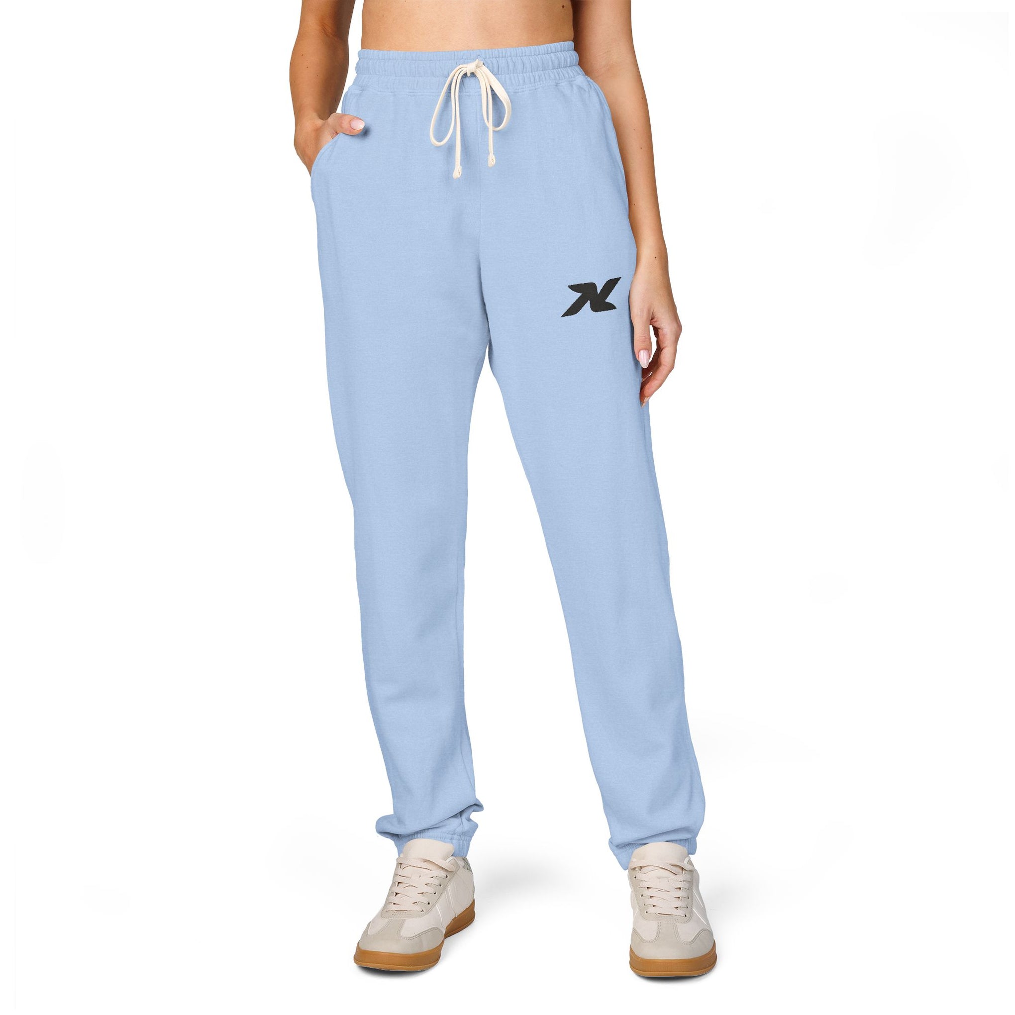 Garment-Dyed Fleece Sweatpants — Minimal Logo Joggers
