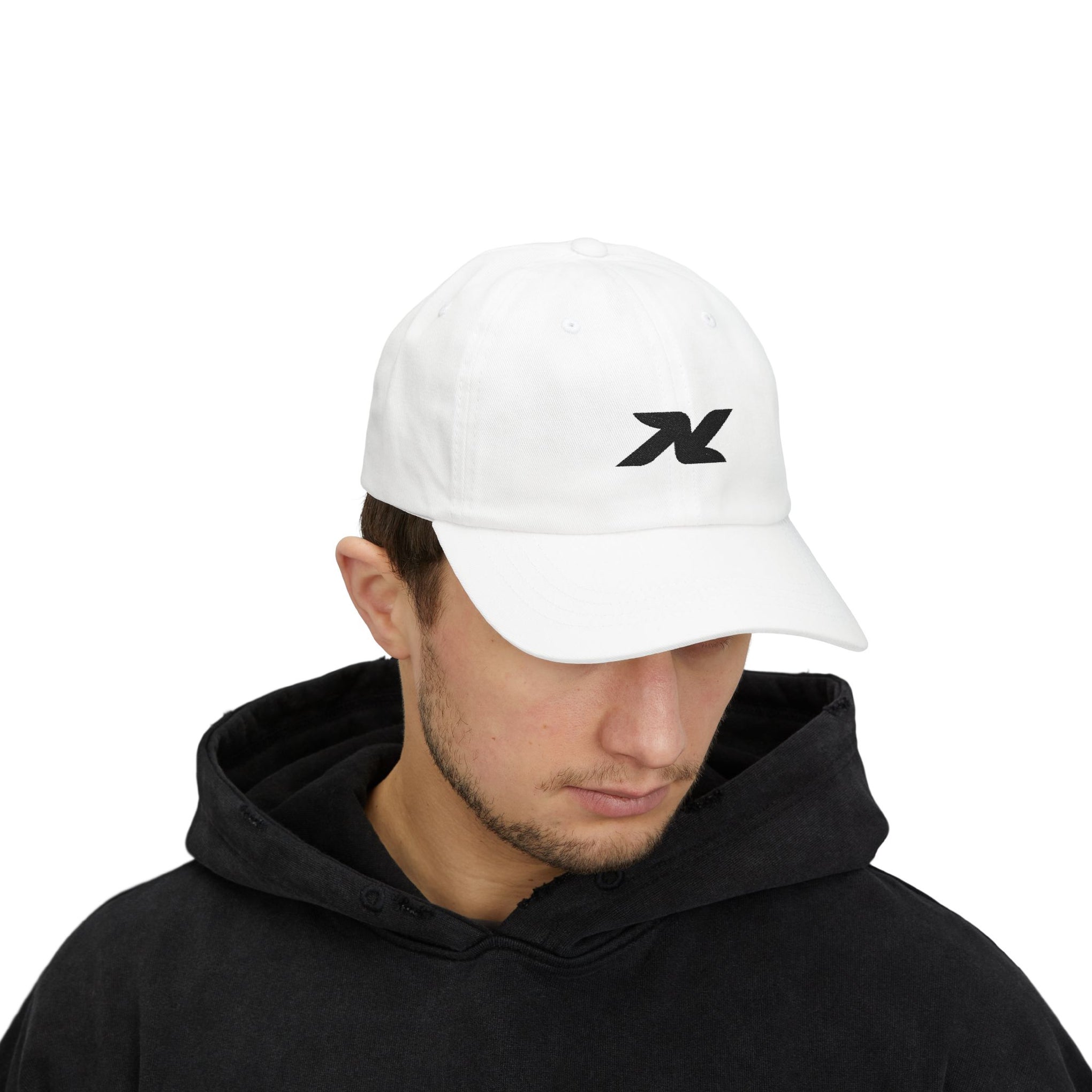 Dad Cap — Minimal Black 'X' Embroidered Logo