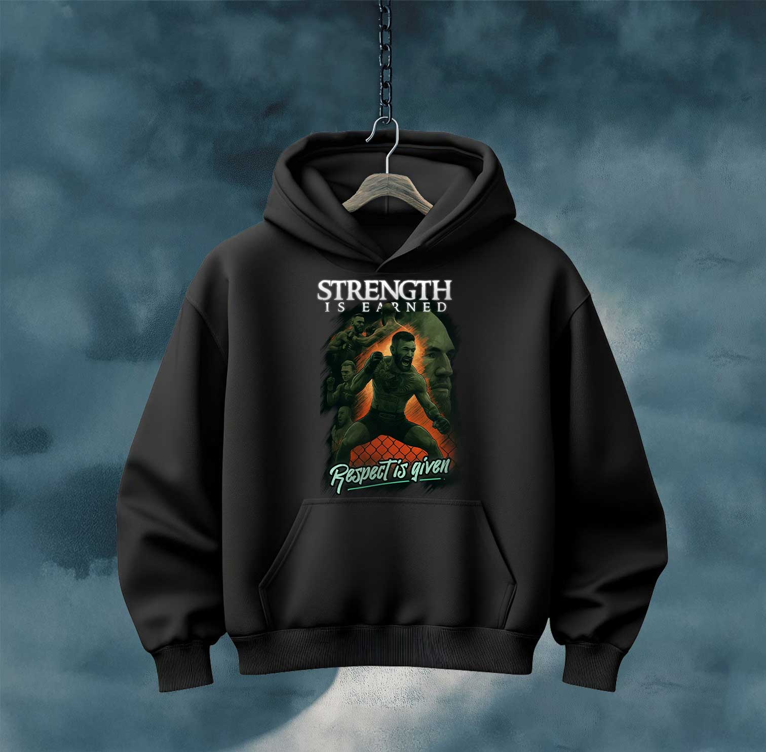 Zip Hoodie — 'Respect Is Given' Graphic Streetwear Zip-Up