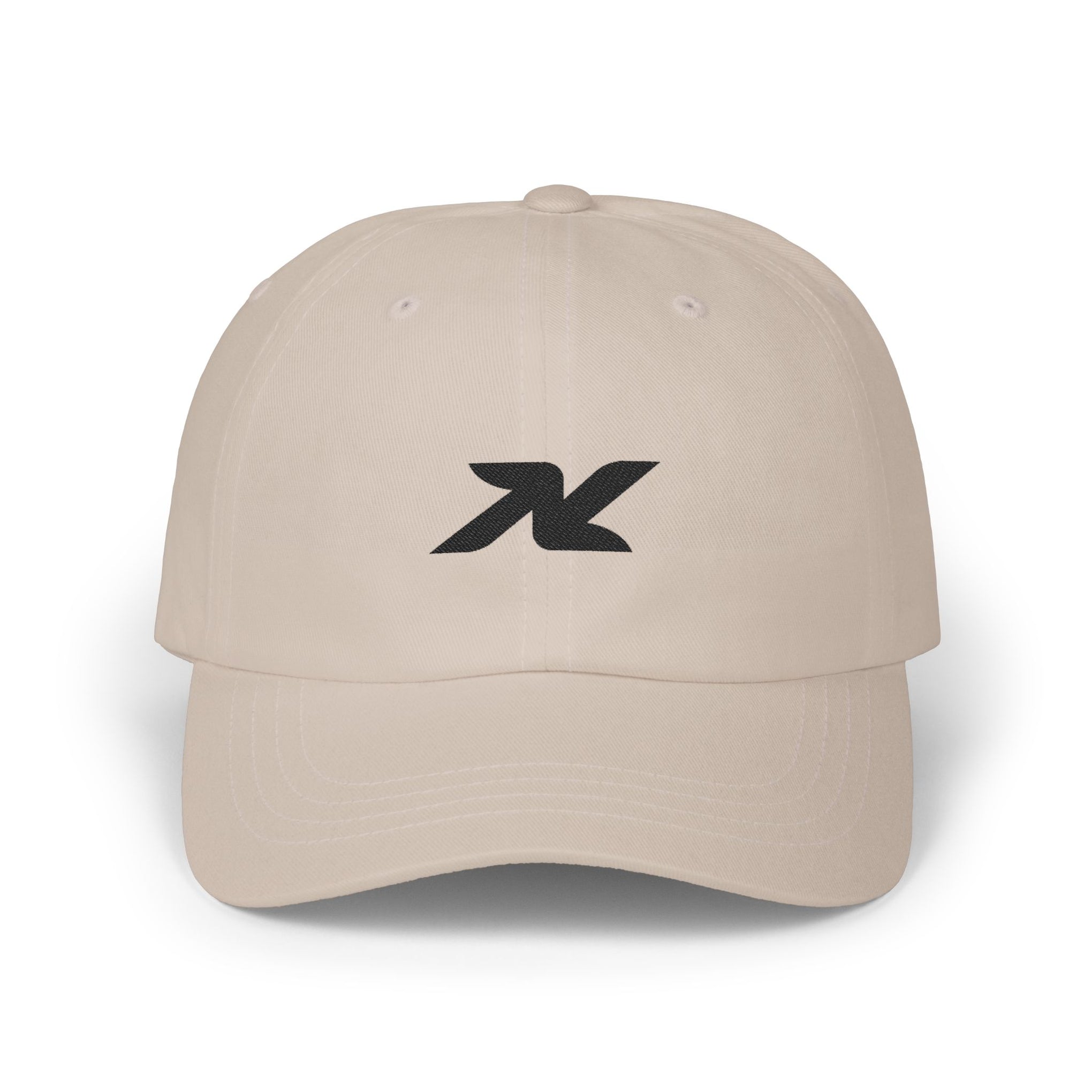 Dad Cap — Minimal Black 'X' Embroidered Logo