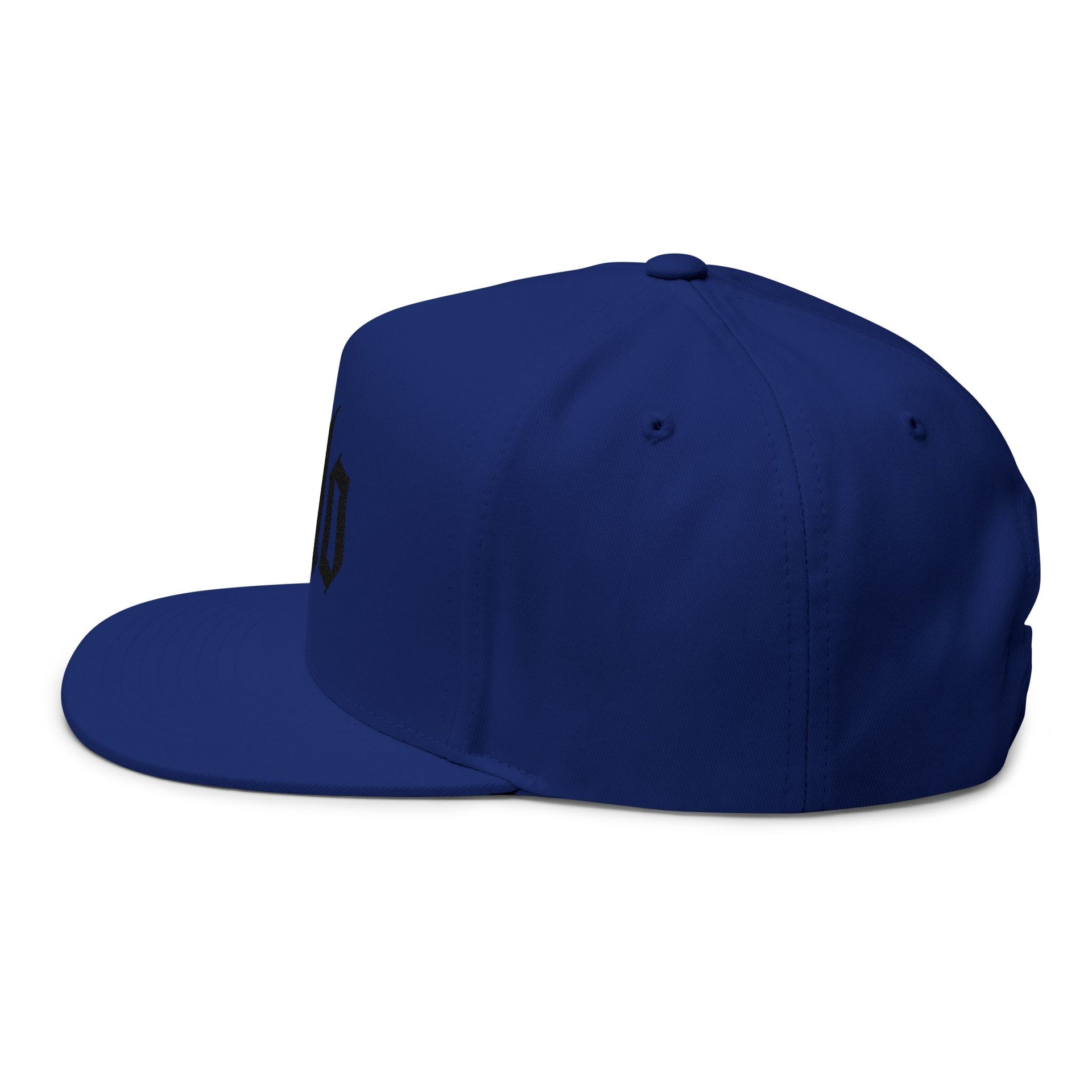 Embroidered Flat Bill Cap — Gothic 'Filo' Logo Snapback