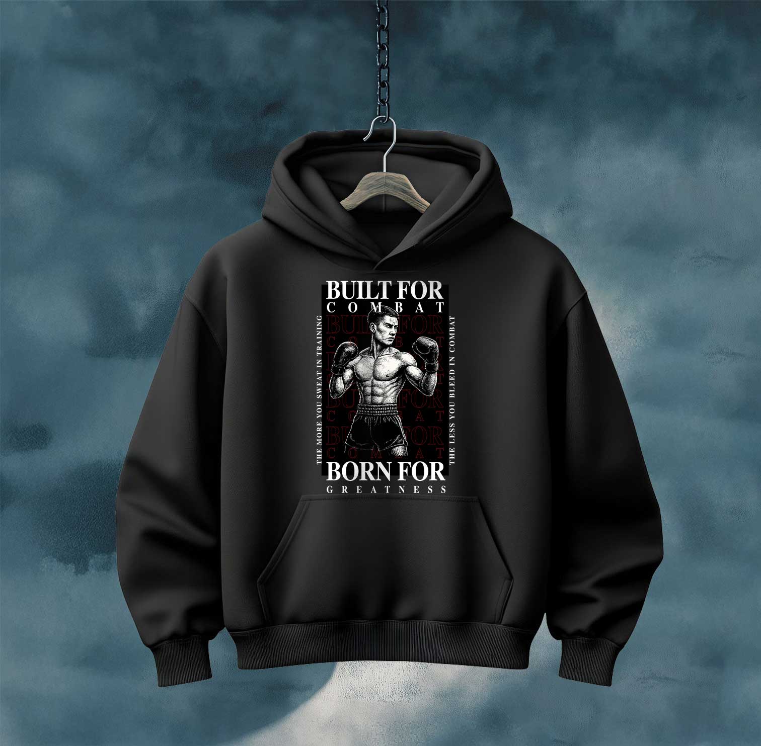 Boxing 'Built for Combat, Born for' Zip Hoodie