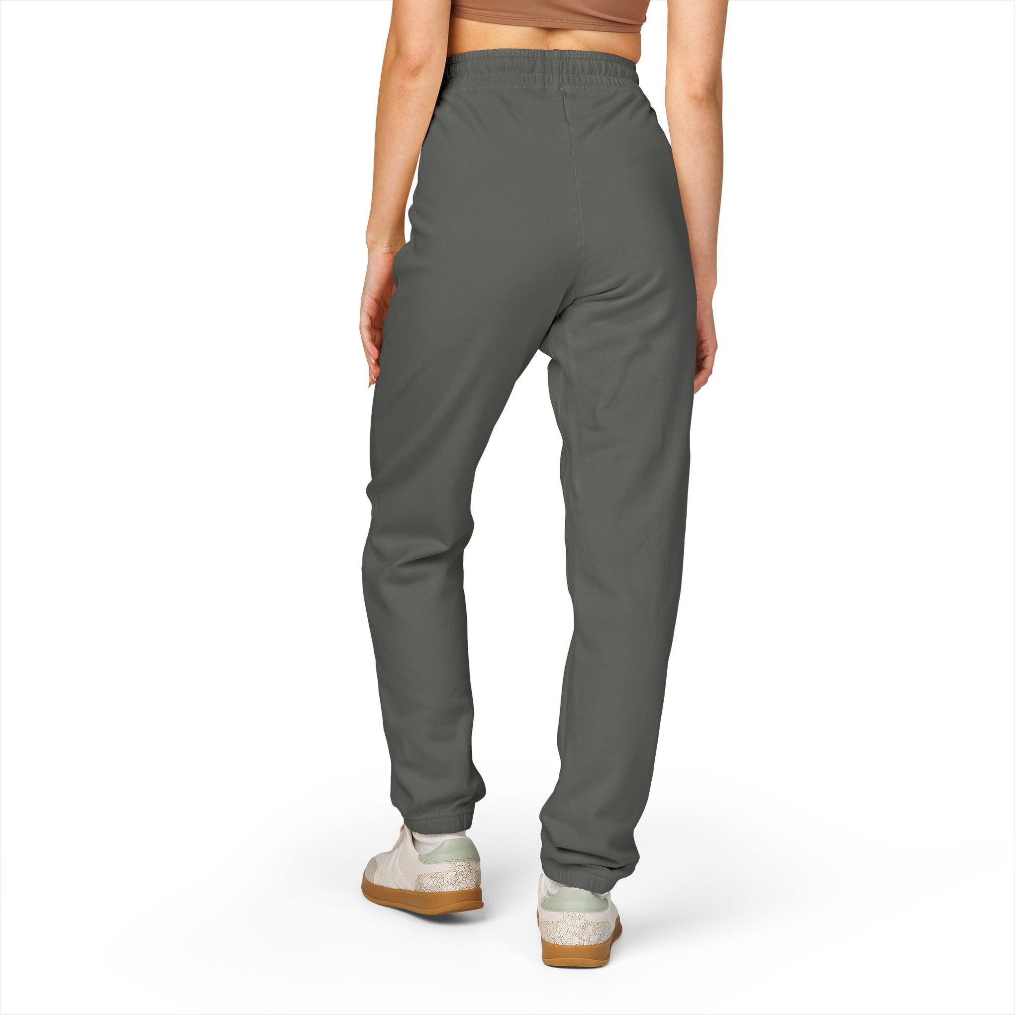 Garment-Dyed Fleece Sweatpants — Minimal Logo Joggers