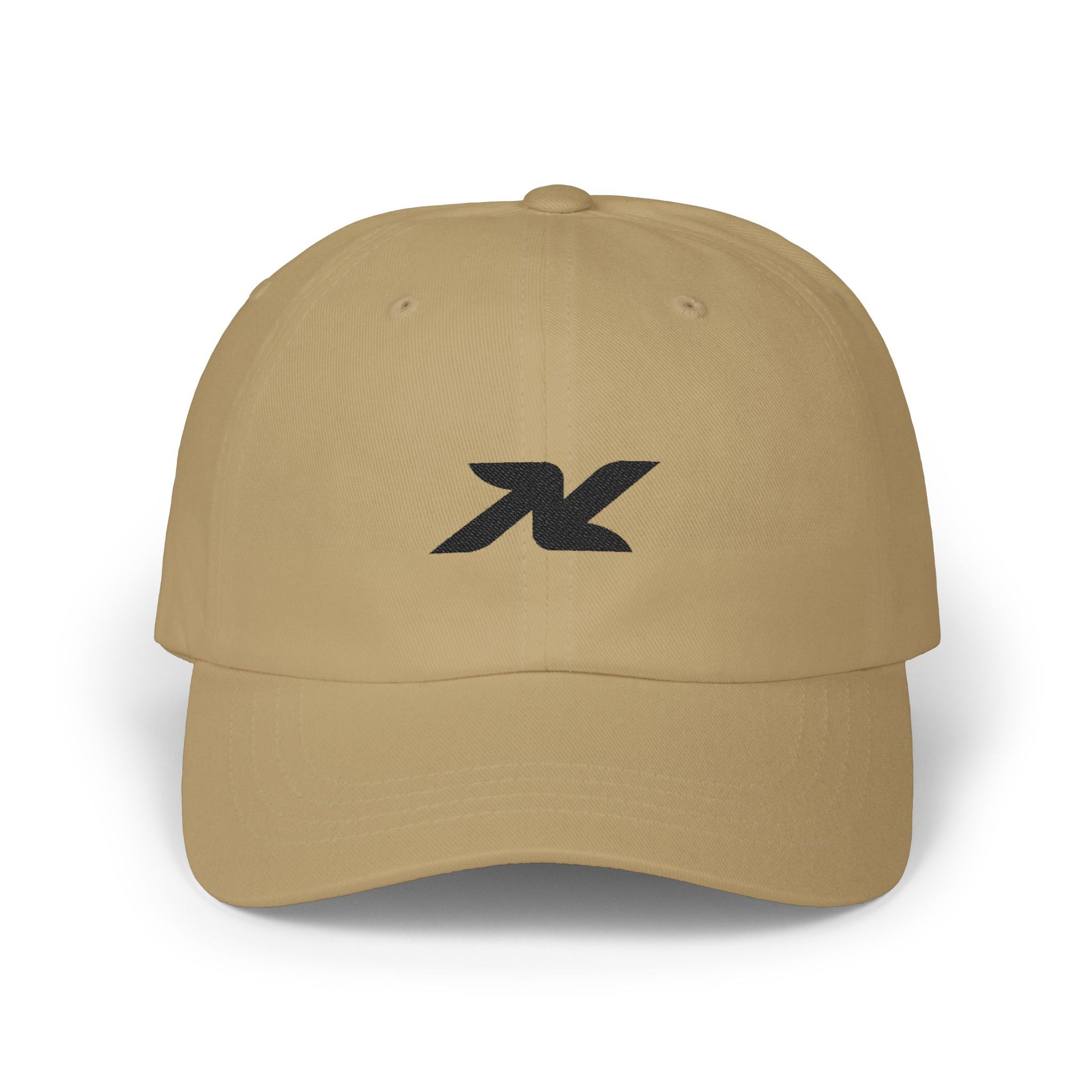Dad Cap — Minimal Black 'X' Embroidered Logo