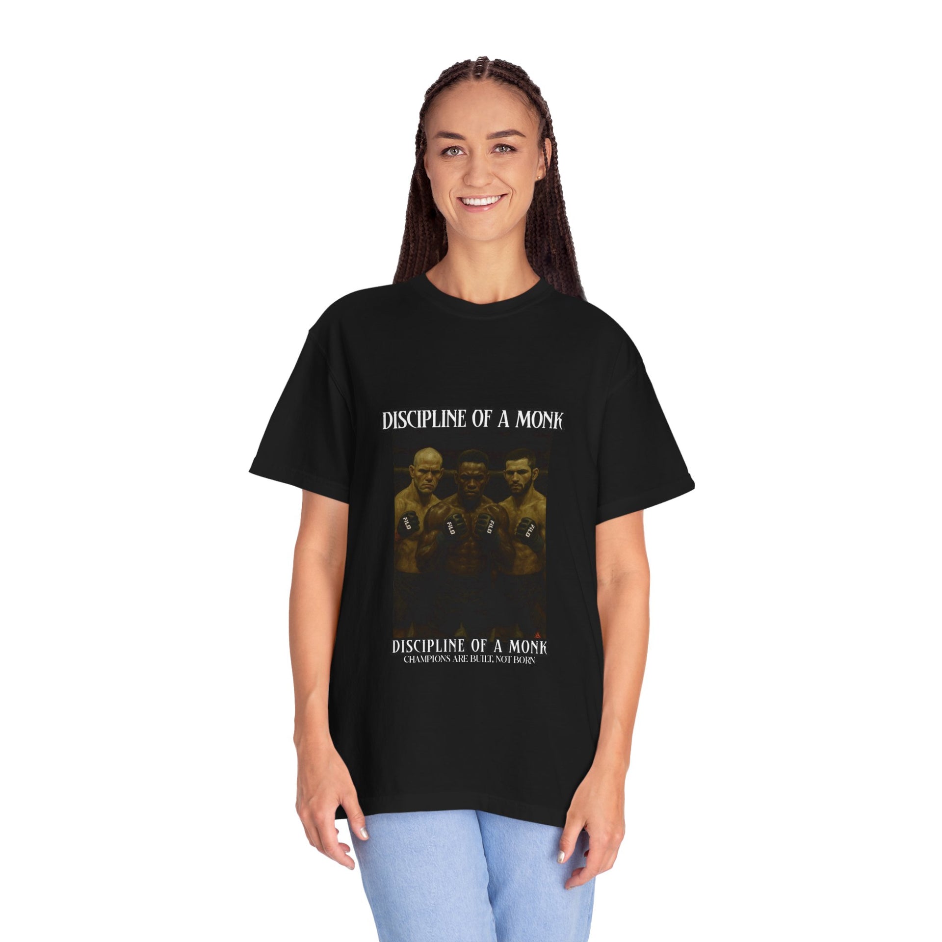 Discipline of a Monk T-Shirt — Vintage Boxing Trio Graphic Tee