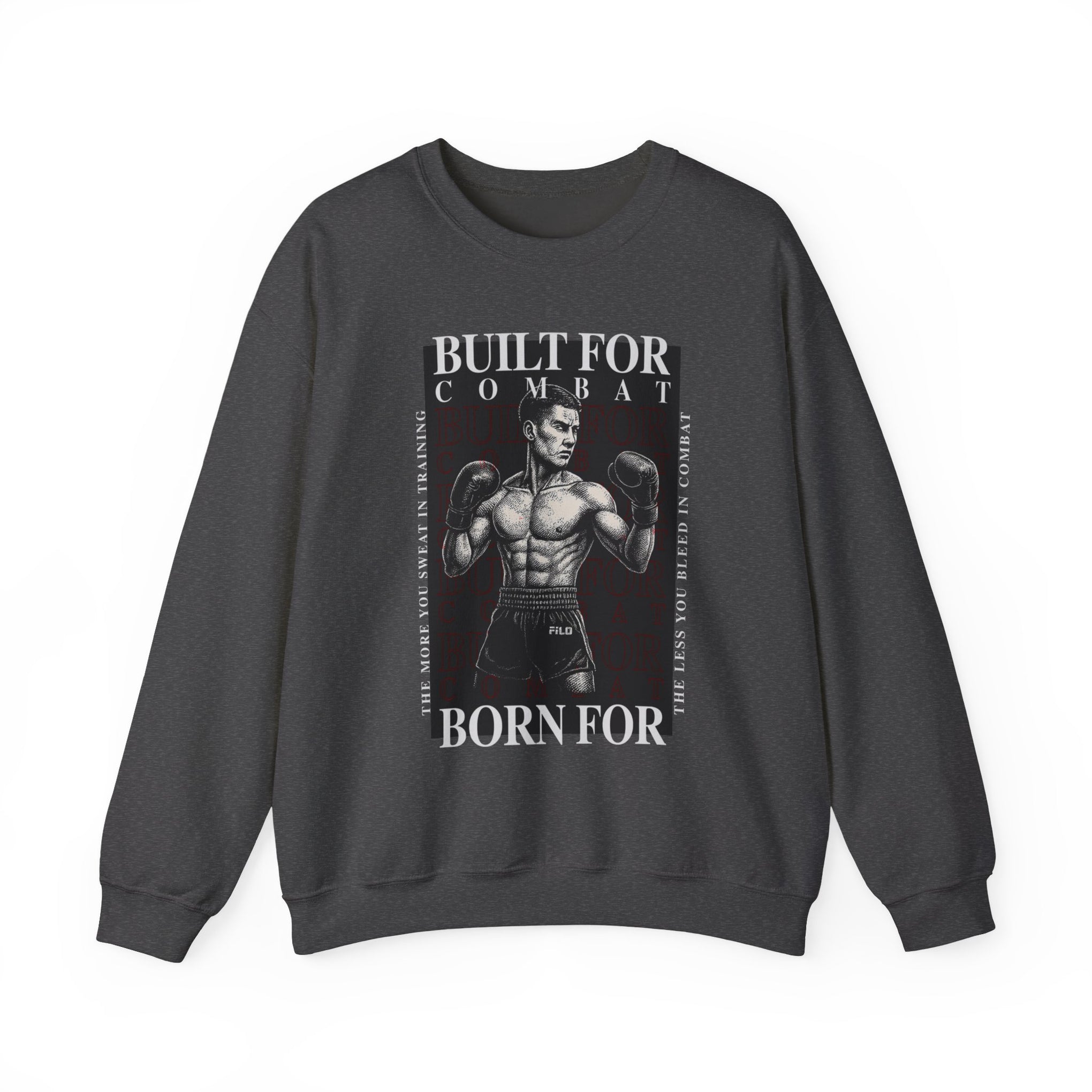 Sweatshirt — "Built for Combat, Born for Glory" Boxing Graphic Crewneck