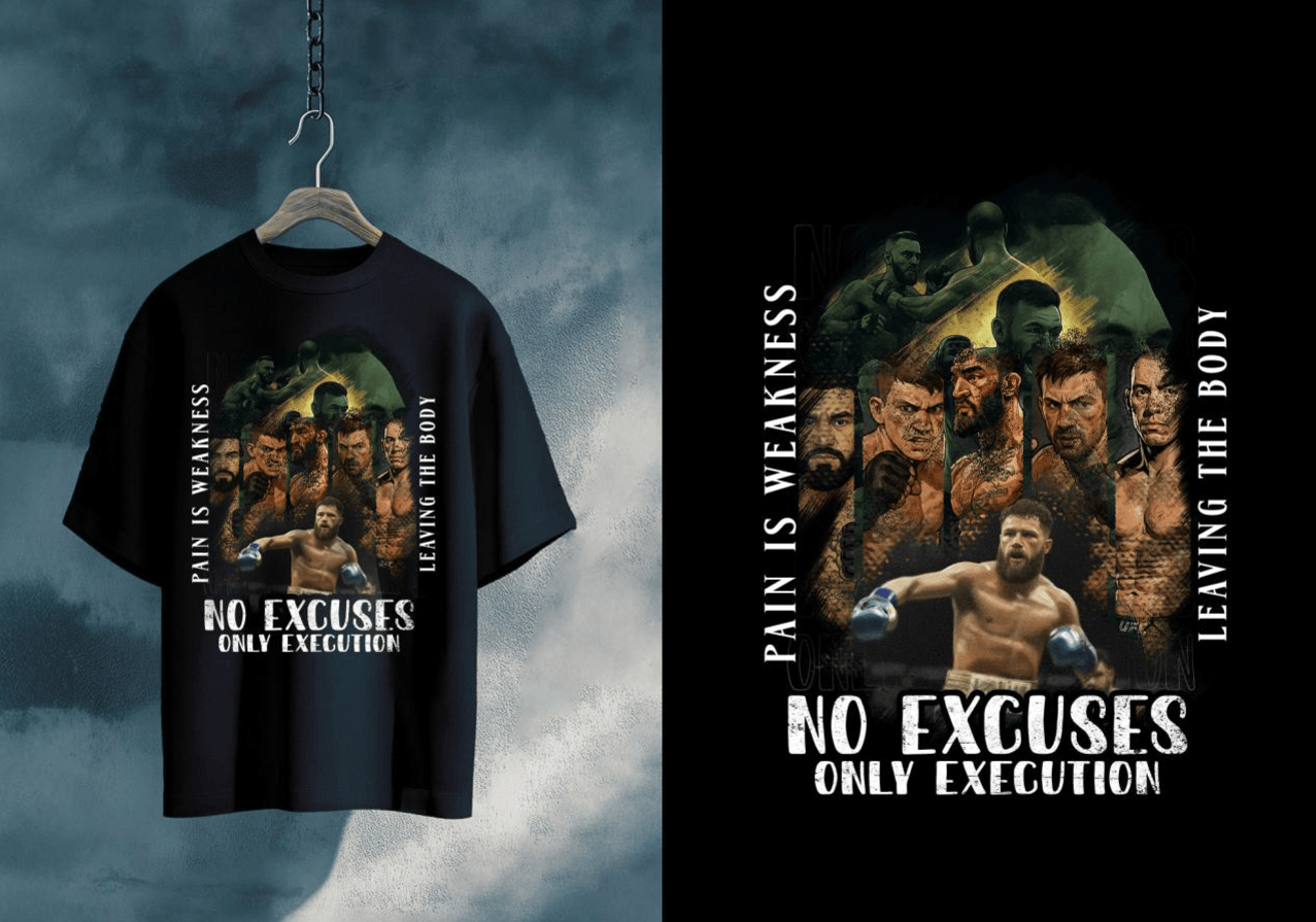 No Excuses Tee — Motivational Workout T-Shirt