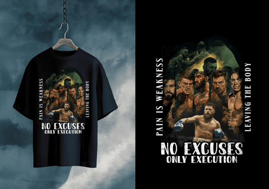 No Excuses Tee — Motivational Workout T-Shirt