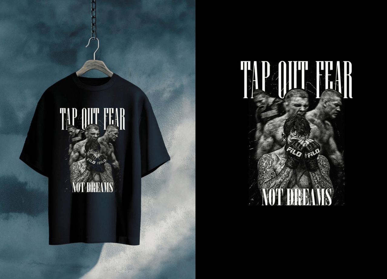 Motivational Boxing T-Shirt — "Tap Out Fear, Not Dreams" Graphic Tee