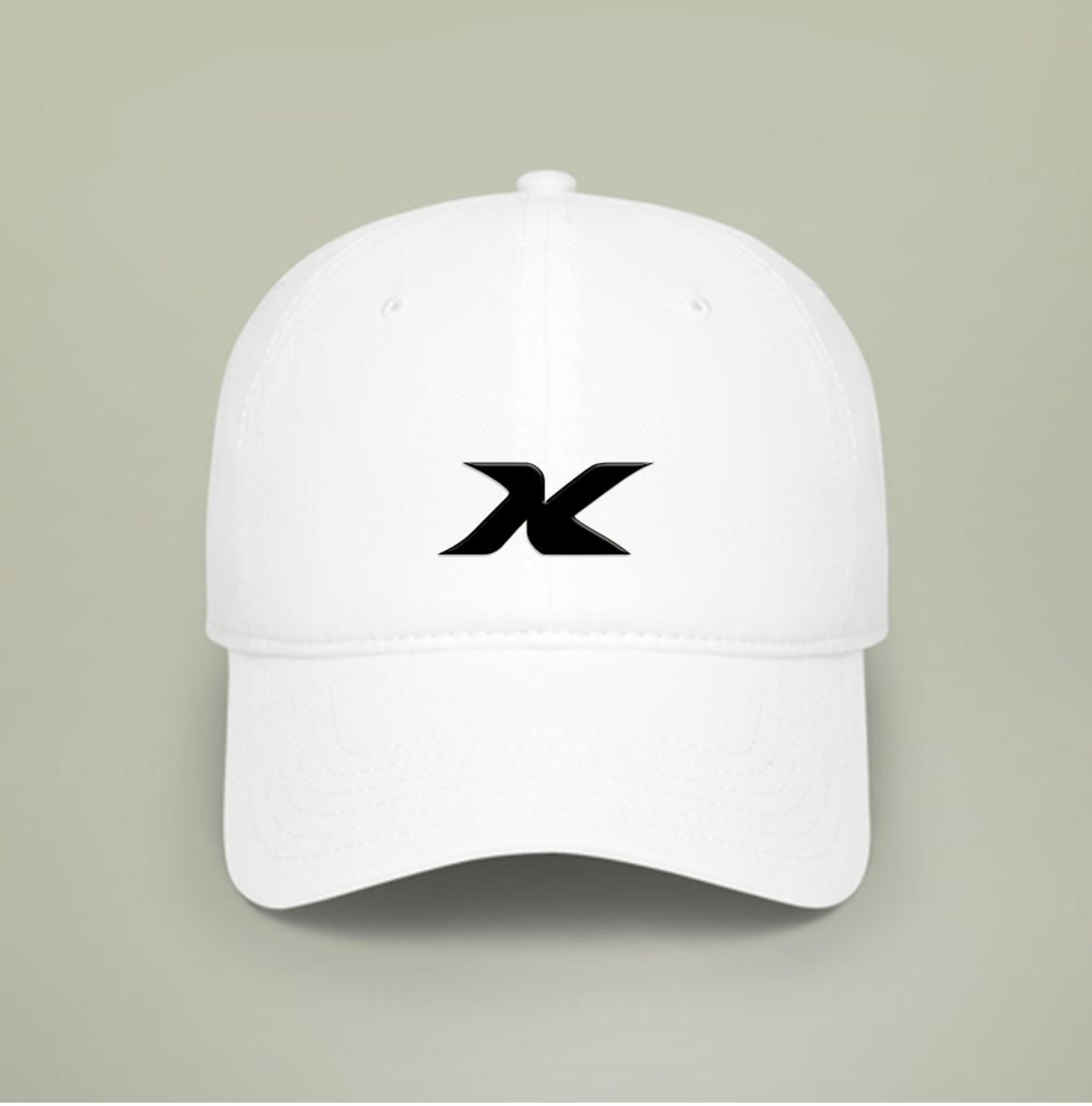 Dad Cap — Minimal Black 'X' Embroidered Logo