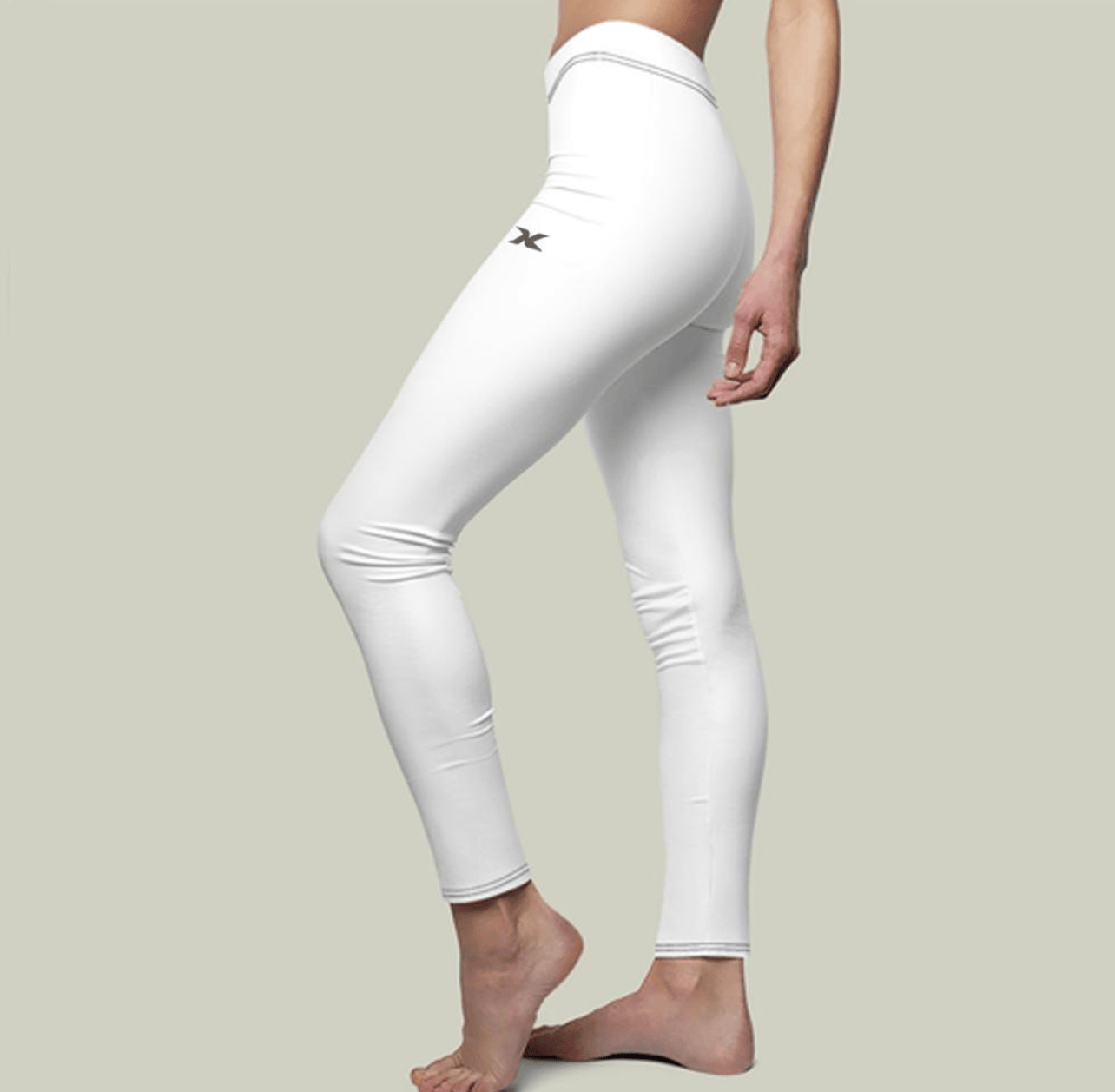 Leggings — Minimal Black Script Accent Women's All-Over Print Leggings