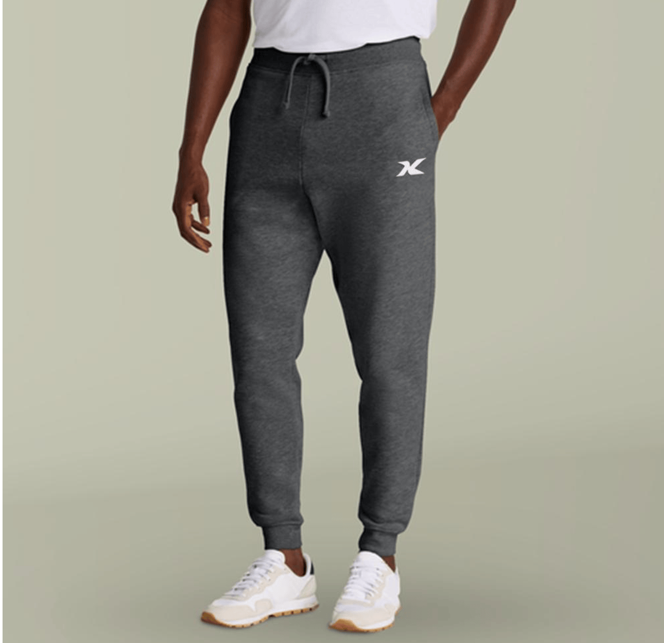 Garment-Dyed Fleece Sweatpants — Minimal Logo Joggers