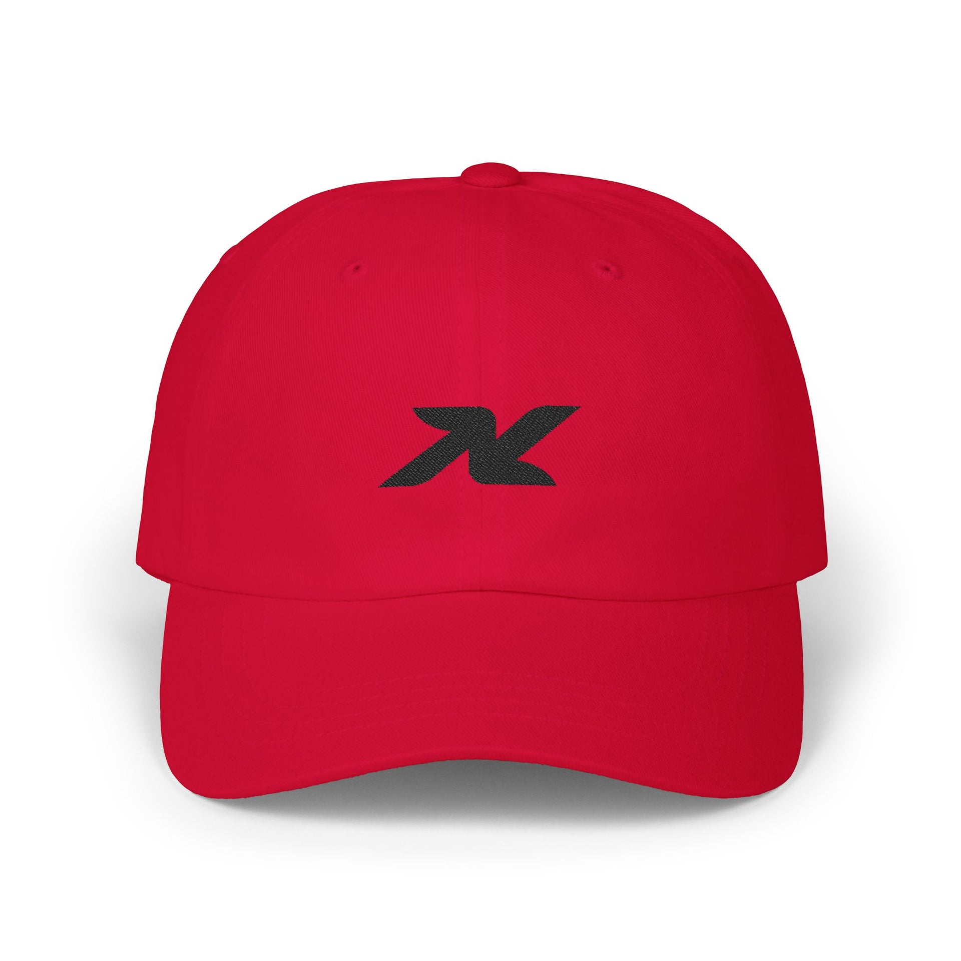 Dad Cap — Minimal Black 'X' Embroidered Logo